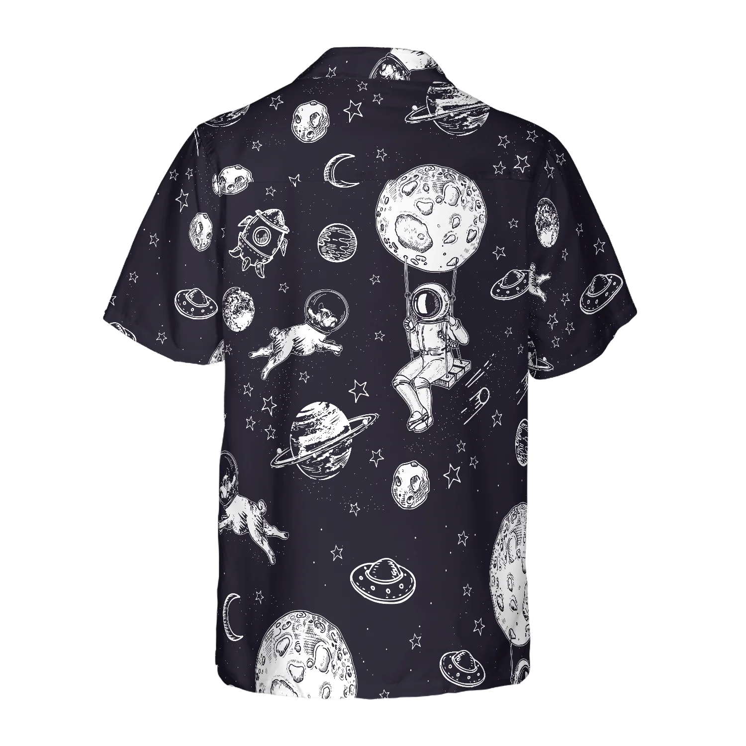 Astronaut And His French Bulldog Hawaiian Shirt Aloha Shirt For Men and Women