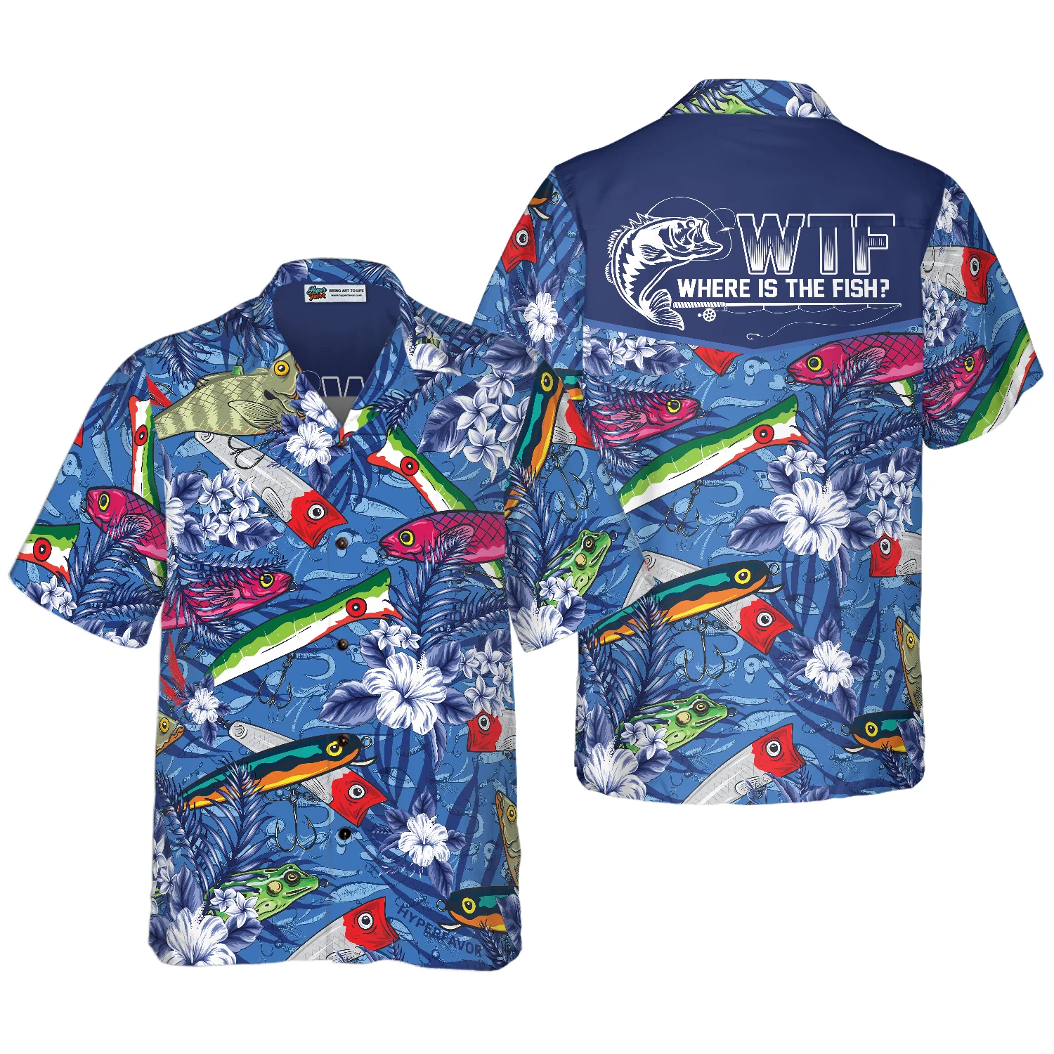 Where The Fish Fishing Hawaiian Shirt Aloha Shirt For Men and Women