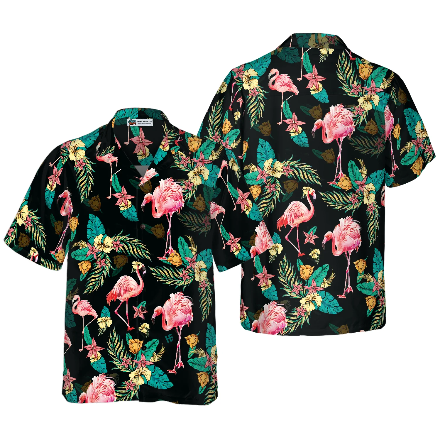 Flamingo Tropical Pattern V2 Hawaiian Shirt Aloha Shirt For Men and Women