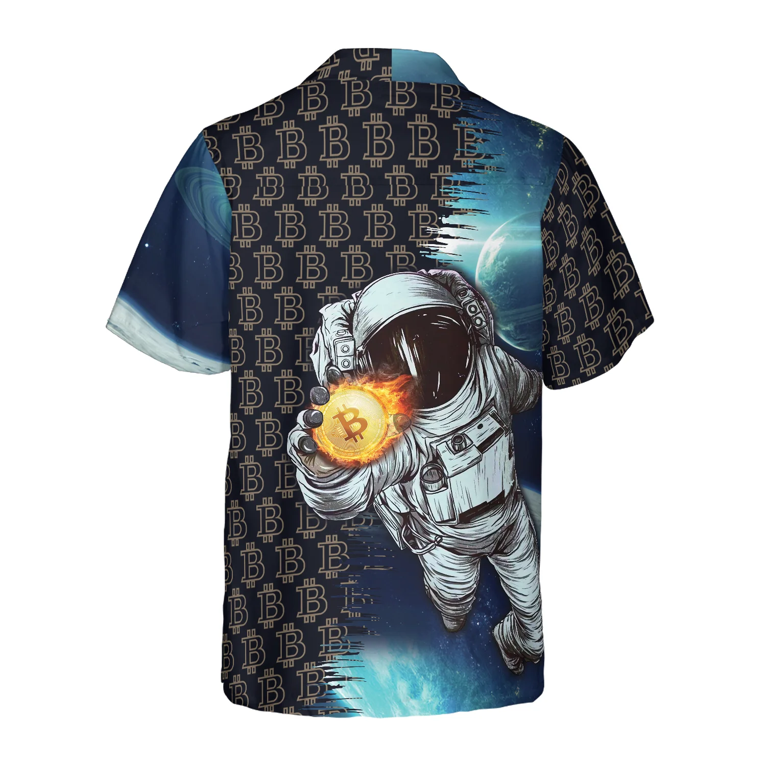 Bitcoin To The Moon Hawaiian Shirt Aloha Shirt For Men and Women