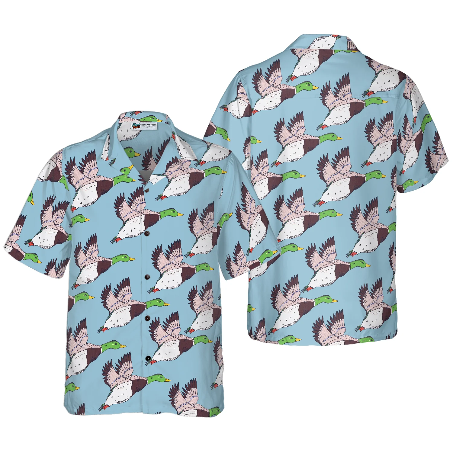 Flying Ducks Shirt Hawaiian Shirt Aloha Shirt For Men and Women