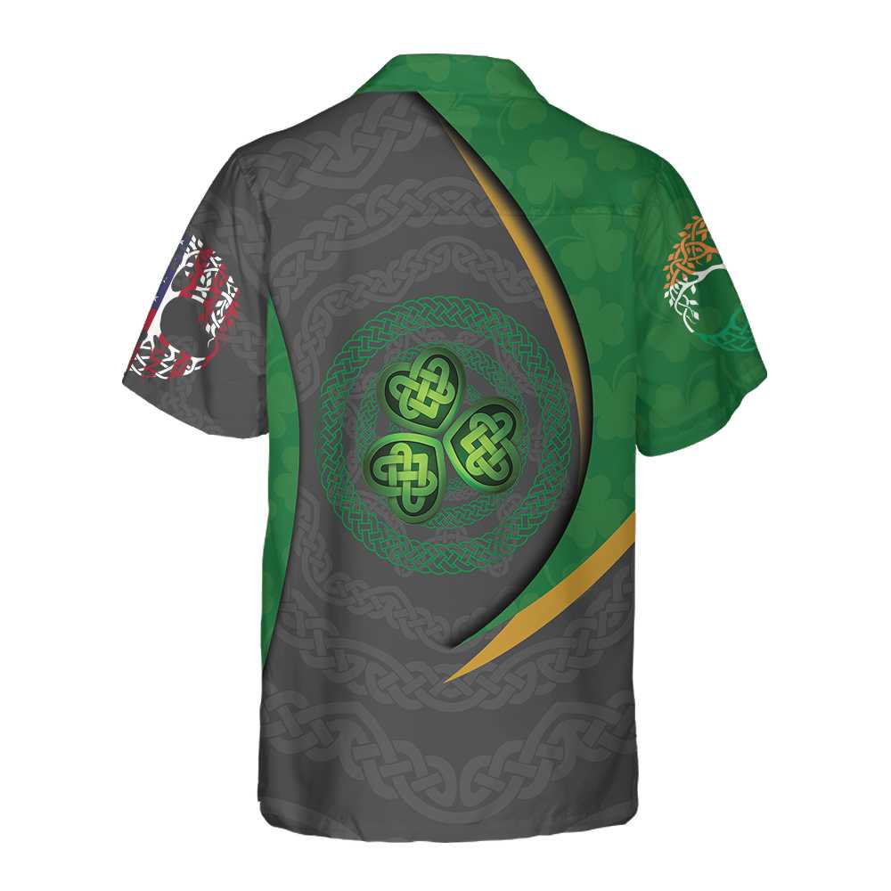 Irish By Blood American By Birth Hawaiian Shirt St Patricks Day Shirt Cool St Patricks Day Gift Aloha Shirt For Men and Women