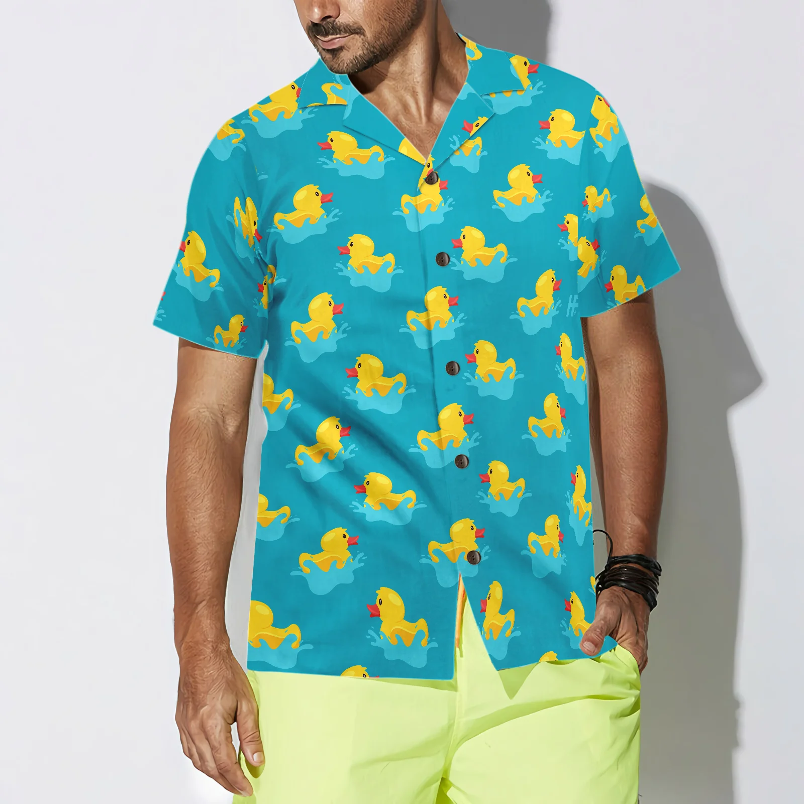 Little Duck Playing With Water Hawaiian Shirt Aloha Shirt For Men and Women