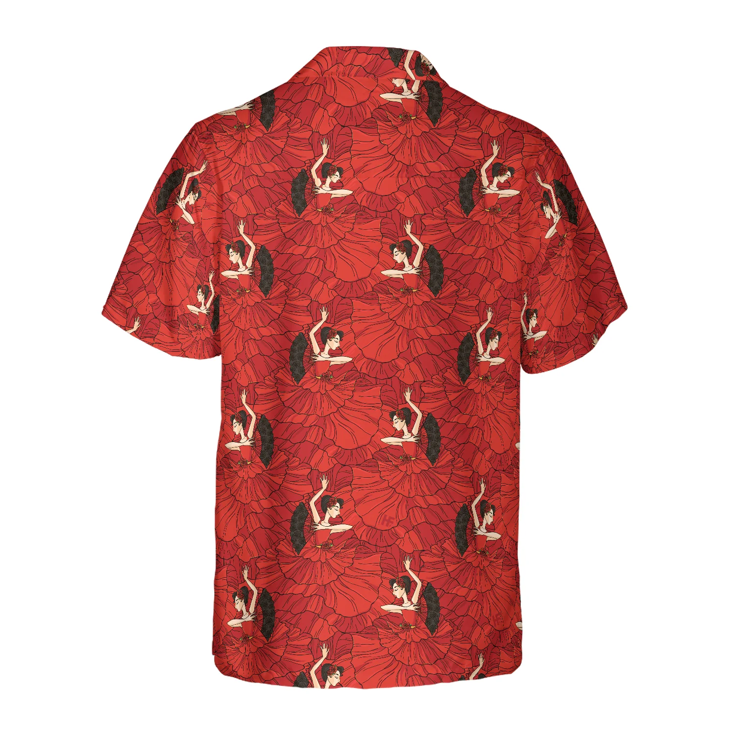 Flamenco Seamless Pattern Hawaiian Shirt Aloha Shirt For Men and Women