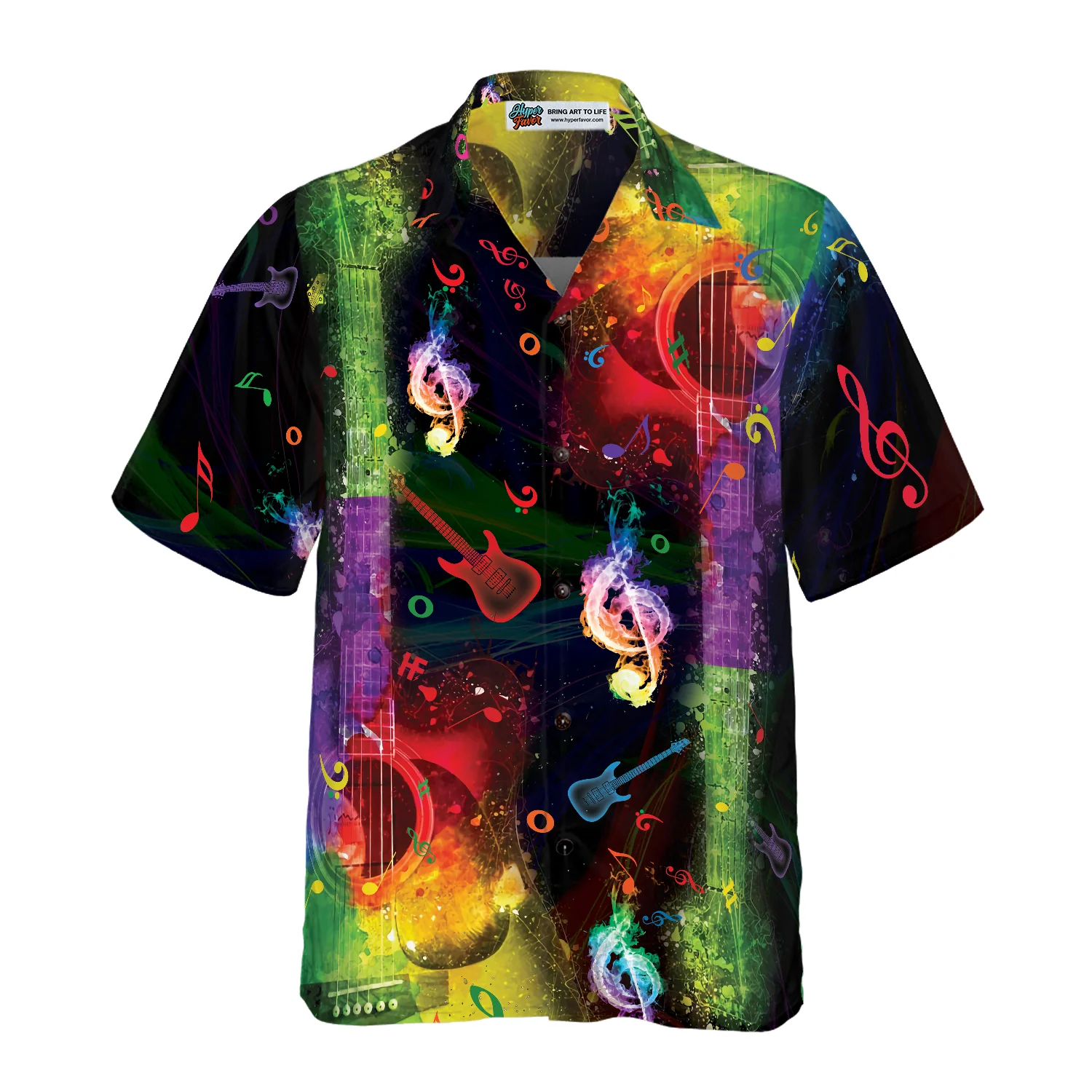 Rainbow Guitars Hawaiian Shirt Aloha Shirt For Men and Women