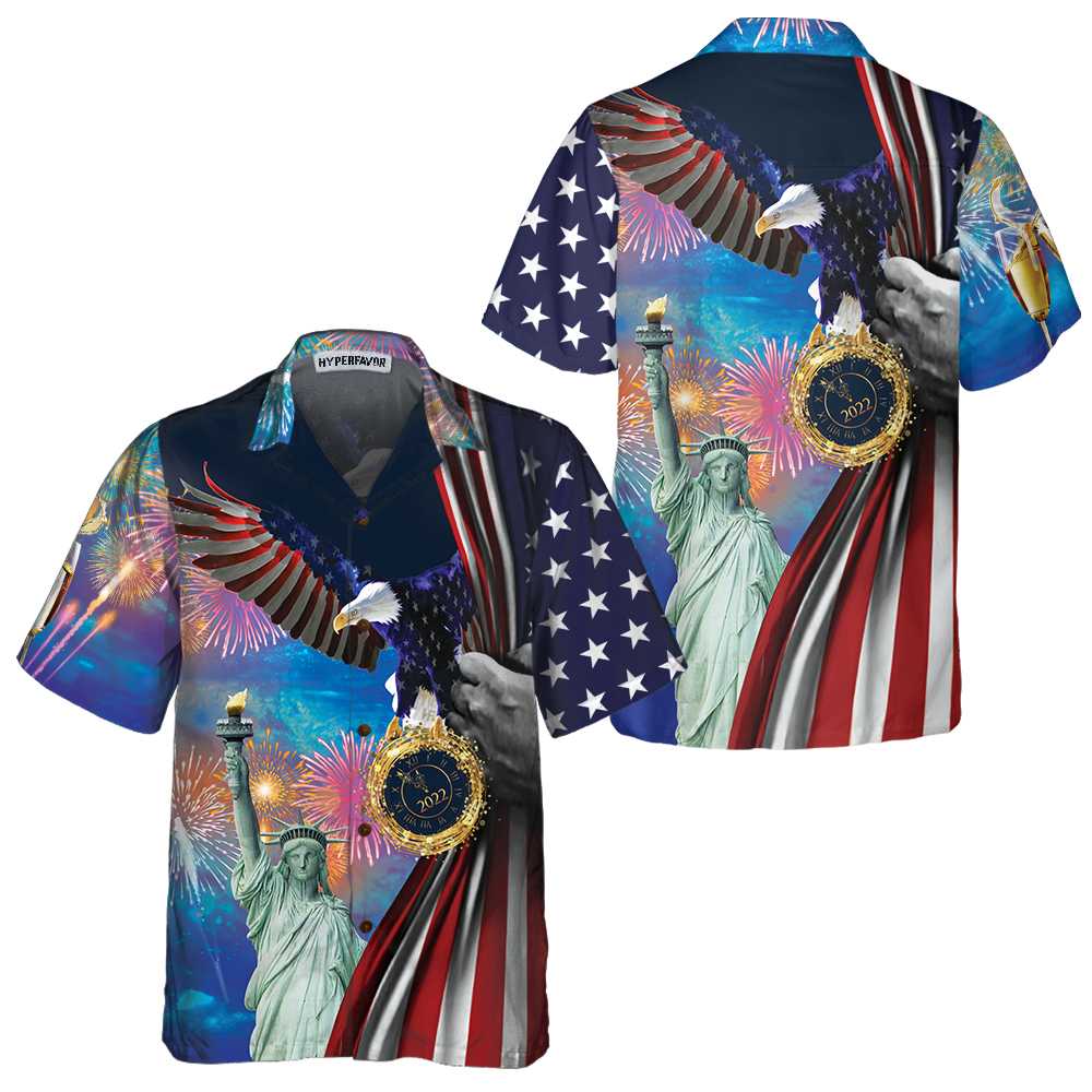 New Year New America Hawaiian Shirt Happy New Years Eve Shirt Aloha Shirt For Men and Women