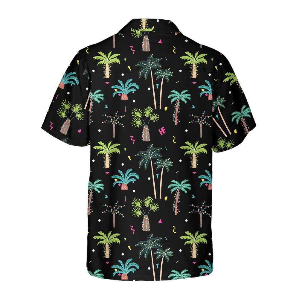 Christmas Palm Trees Hawaiian Shirt Funny Christmas Shirt Aloha Shirt For Men and Women