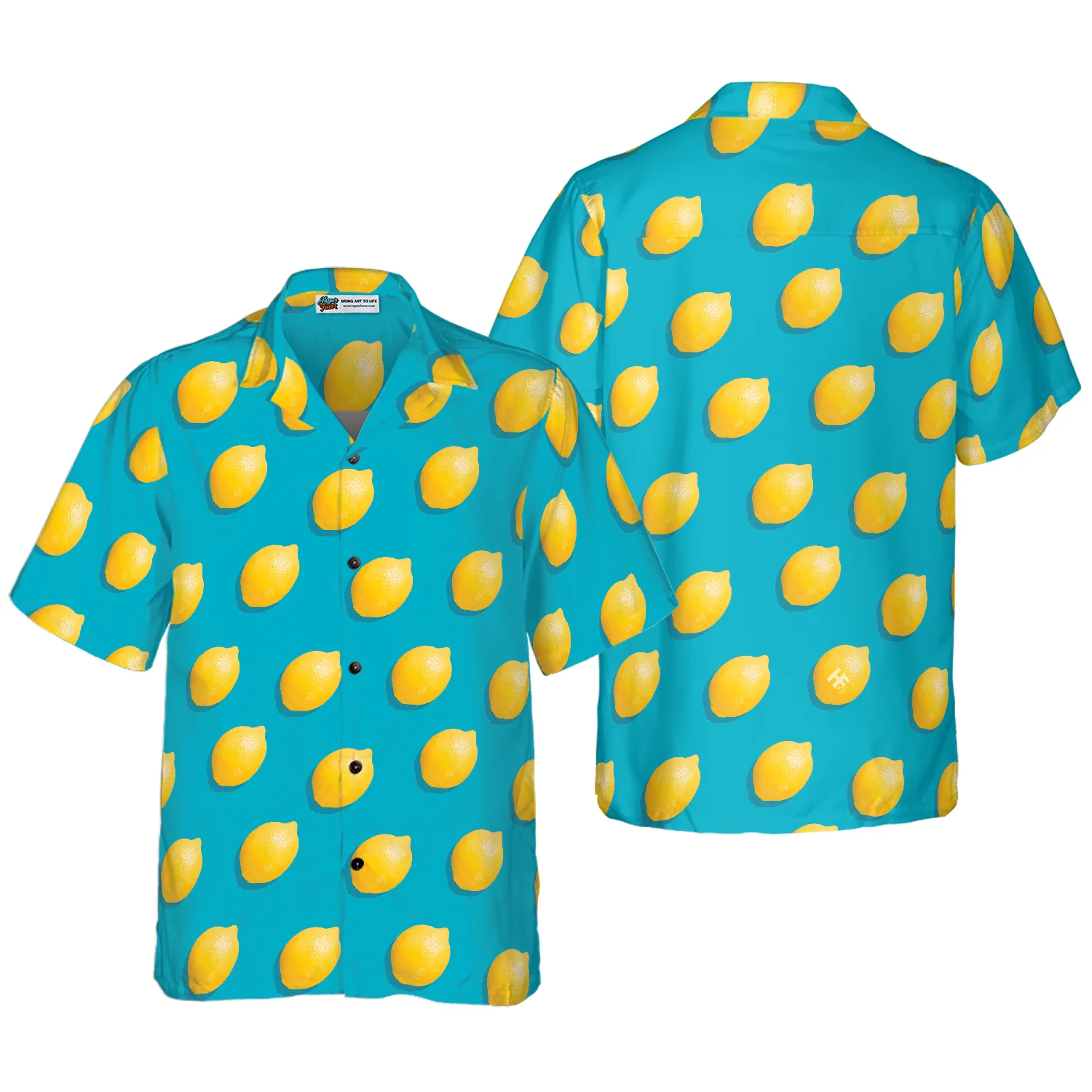 Colorful Fresh Lemon Hawaiian Shirt Aloha Shirt For Men and Women