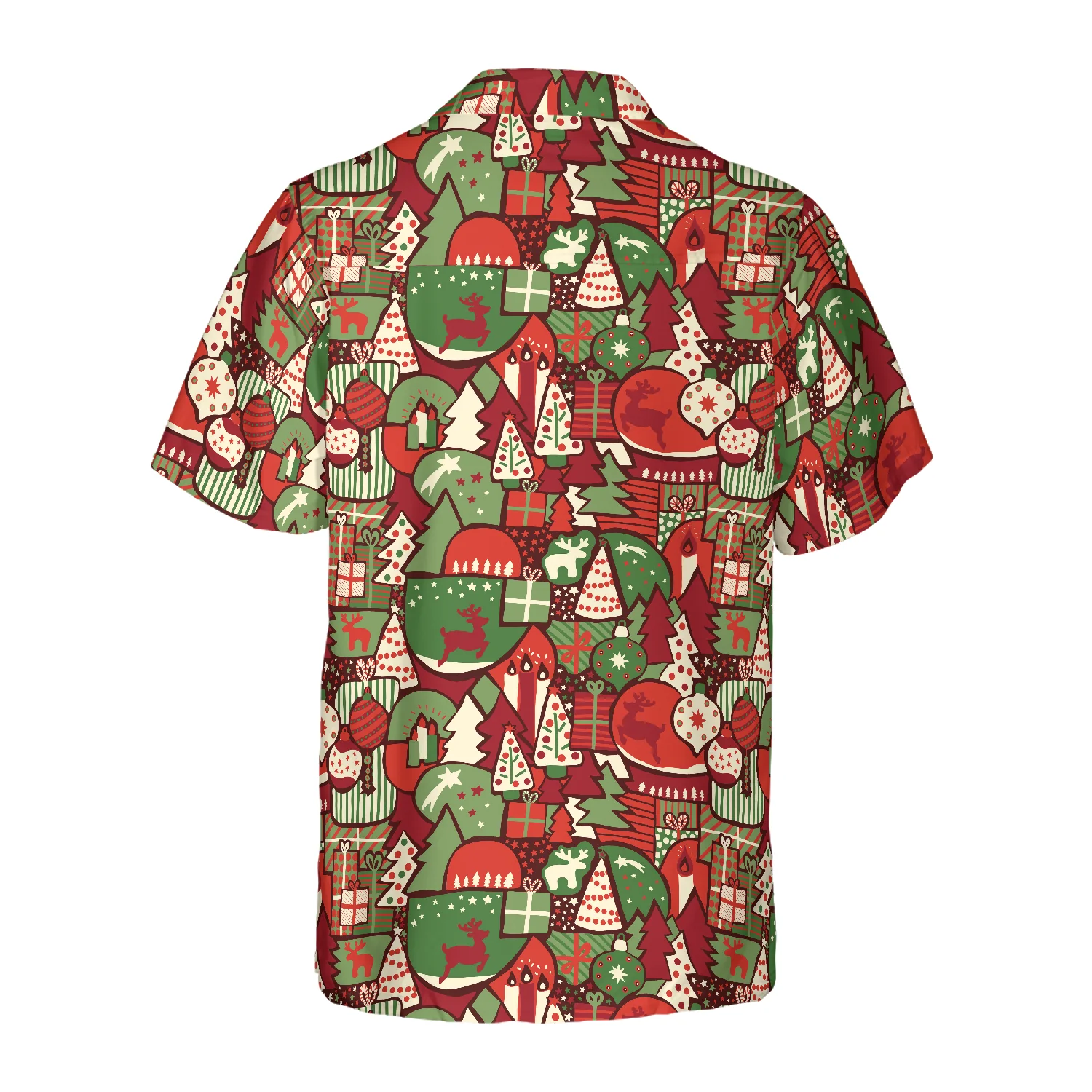 Hawaiian Shirts Christmas Gift Pattern Shirt Short Sleeve Christmas Shirt Idea Gift Aloha Shirt For Men and Women