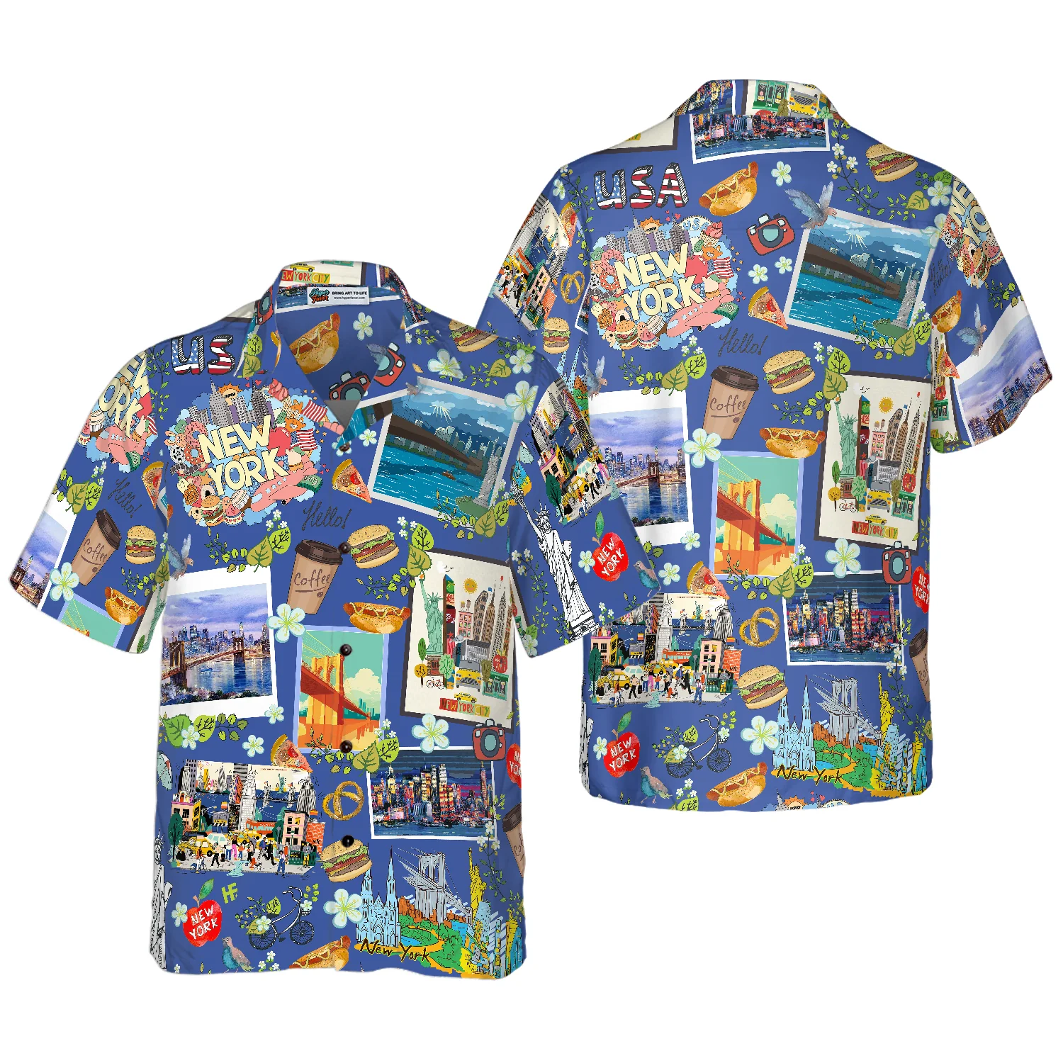 New York City Love Hawaiian Shirt Aloha Shirt For Men and Women