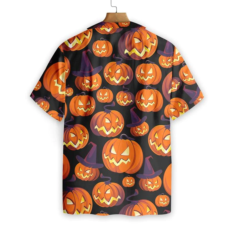 Halloween Pumpkin Hawaiian Shirt Aloha Shirt For Men and Women