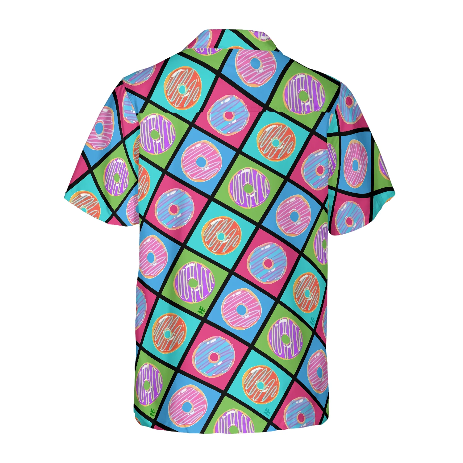 Retro Cute Yummy Donuts Pattern Hawaiian Shirt Aloha Shirt For Men and Women