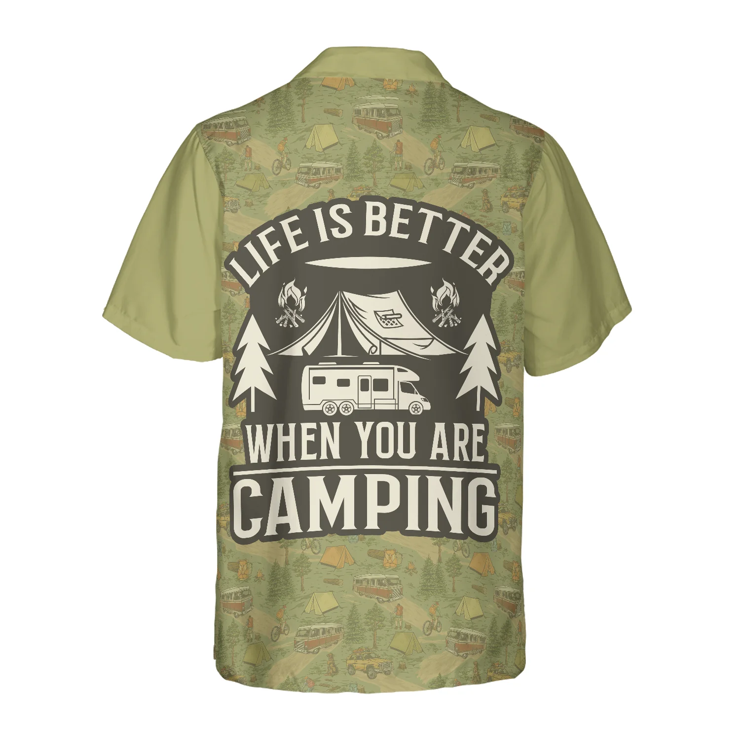 Life Is Better When You Are Camping Hawaiian Shirt Aloha Shirt For Men and Women