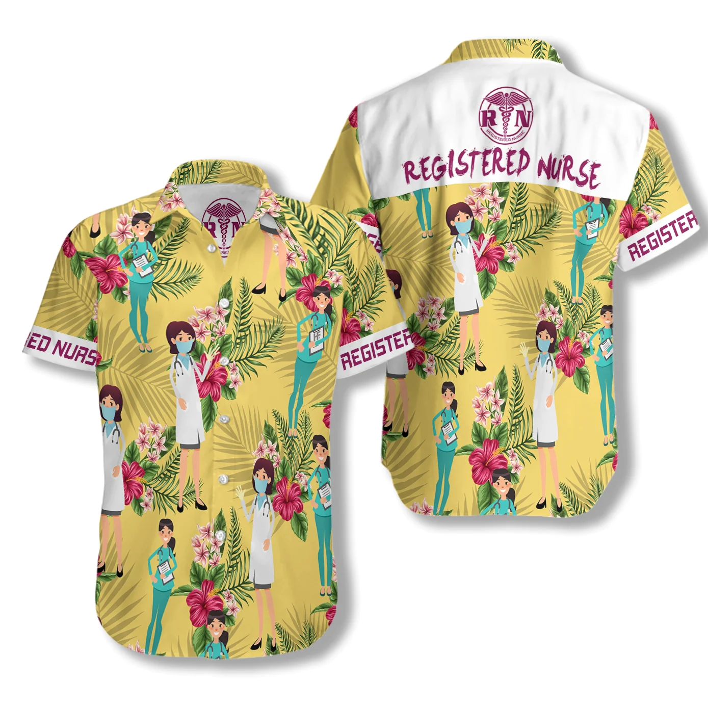 Registered nurse Hawaiian Shirt Aloha Shirt For Men and Women