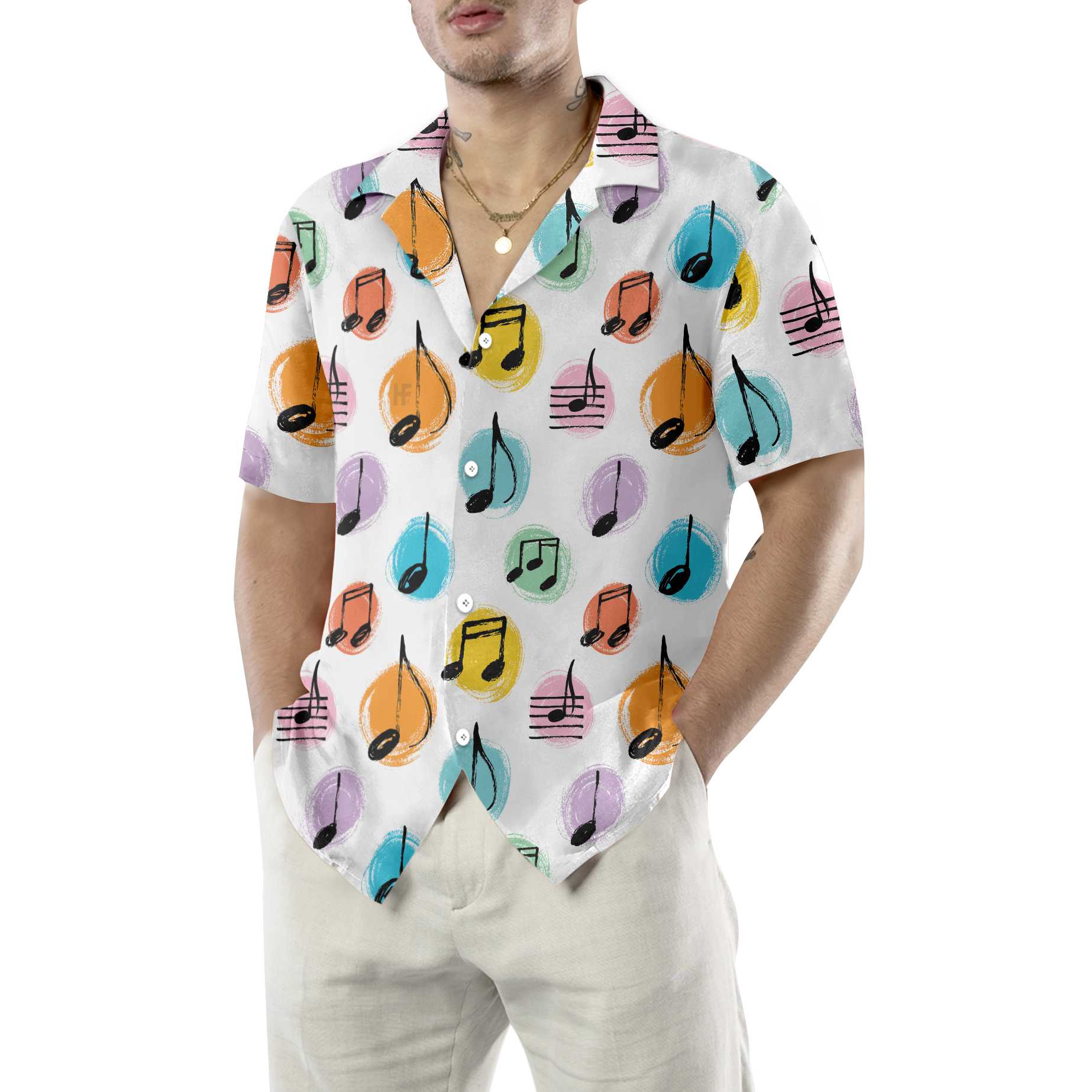 A Good Day To Teach Tiny Musicians Music Teacher Hawaiian Shirt Musical Notes Shirt Best Gift For Music Teacher Aloha Shirt For Men and Women