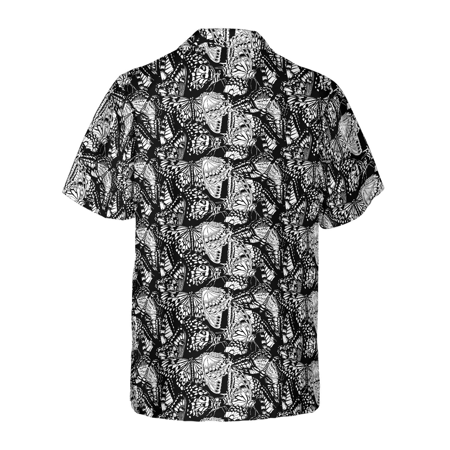 Black And White Butterfly Shirts Hawaiian Shirt Aloha Shirt For Men and Women