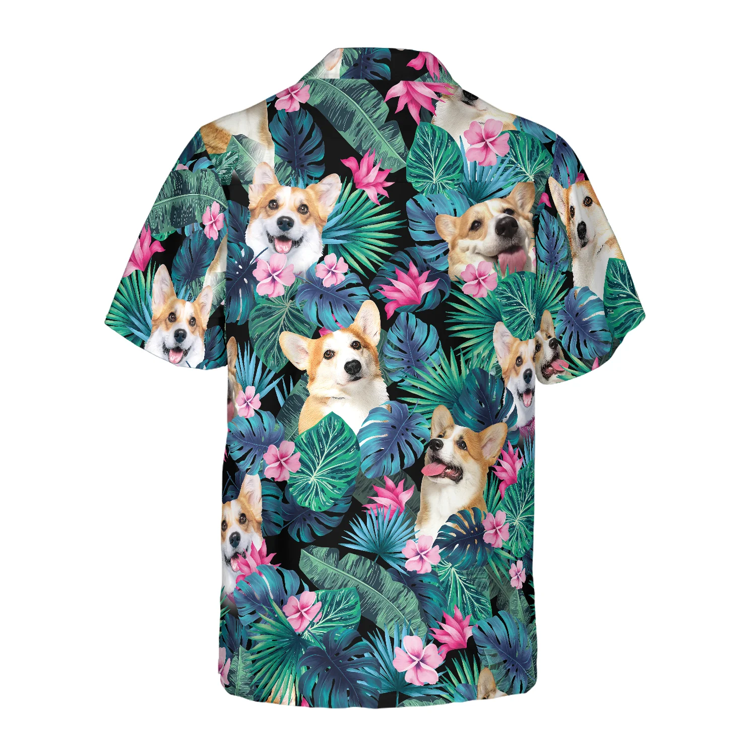 Tropical Corgi Dog Shirt Hawaiian Shirt Aloha Shirt For Men and Women