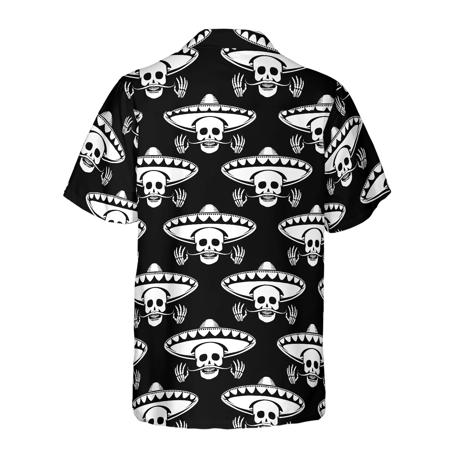 Mustache Skull Mexico Hawaiian Shirt Aloha Shirt For Men and Women