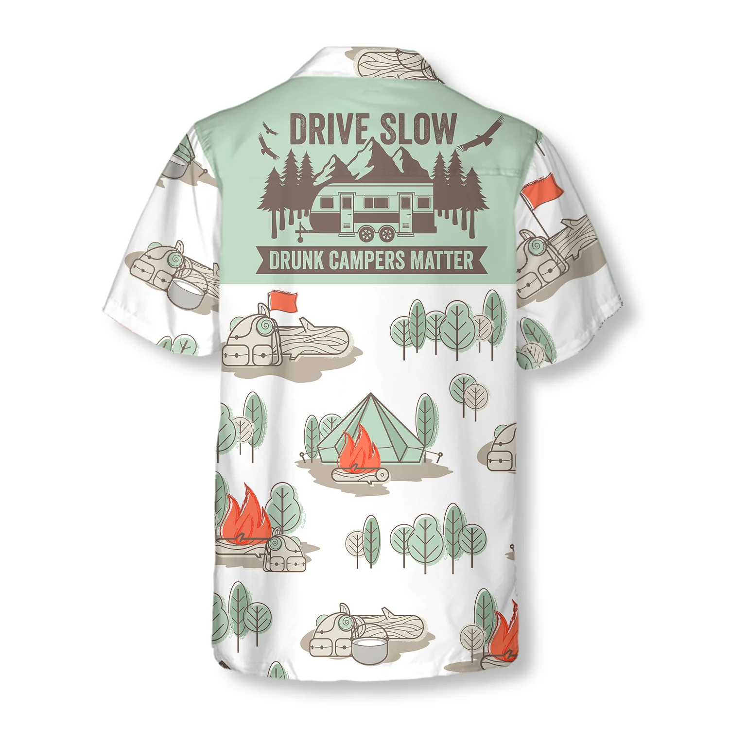 Drive Slow Drunk Campers Matter Hawaiian Shirt Aloha Shirt For Men and Women