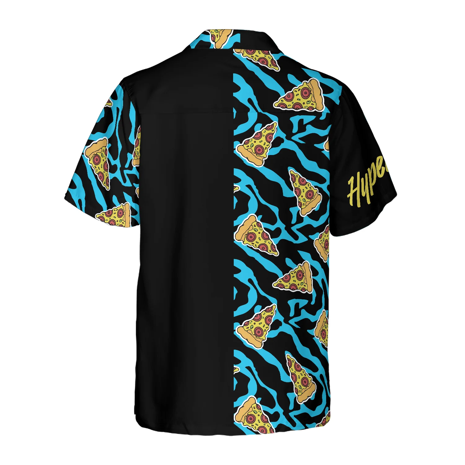 Pizza On Blue Zebra Print Hawaiian Shirt Aloha Shirt For Men and Women