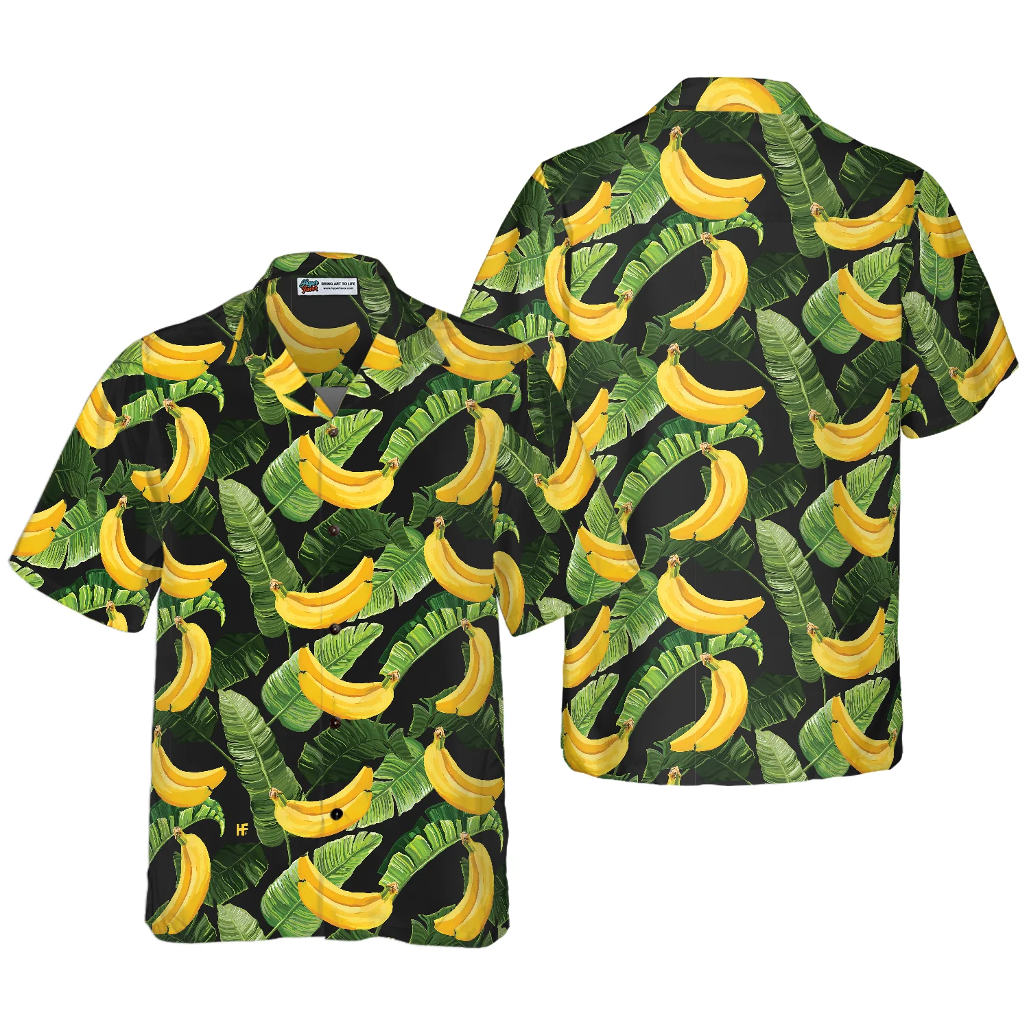 Tropical Banana Leaves And Banana Hawaiian Shirt Aloha Shirt For Men and Women