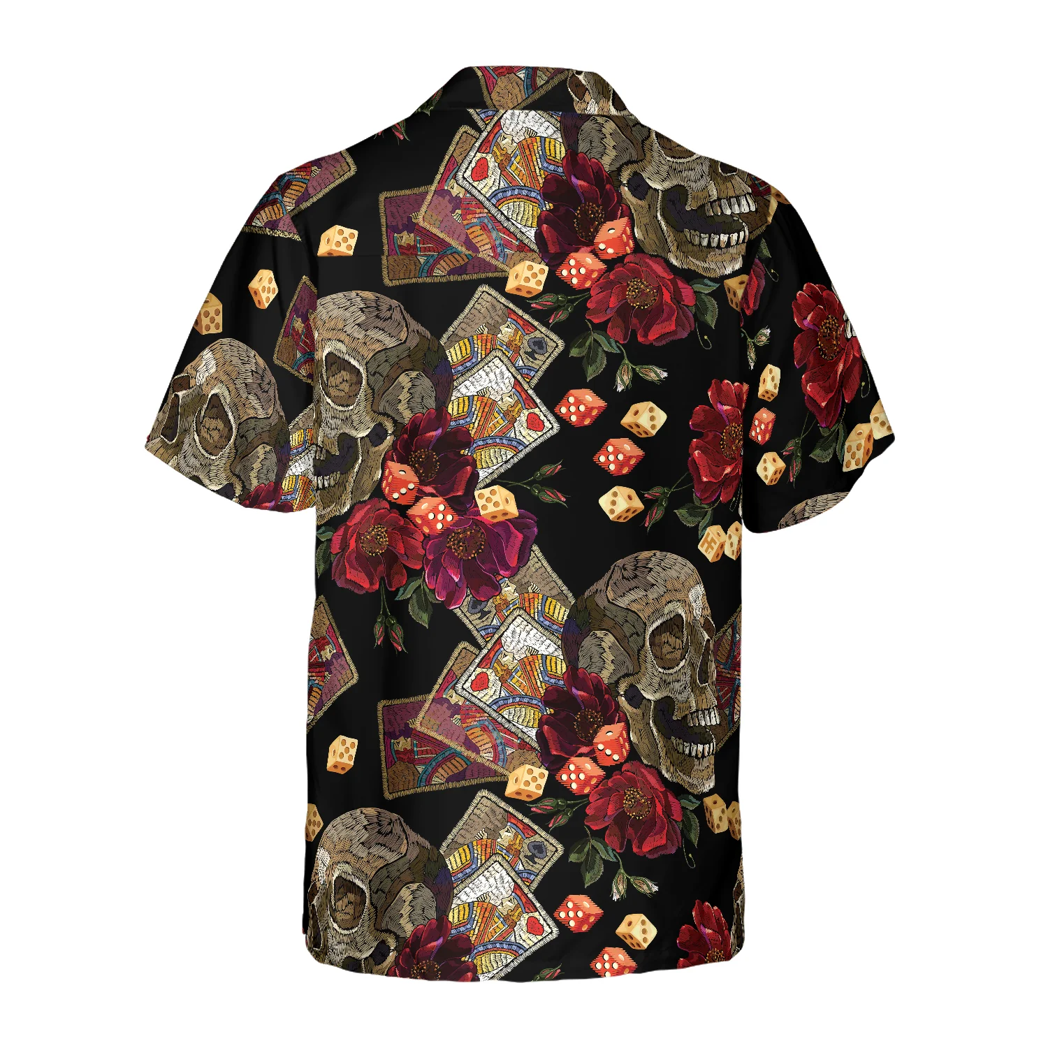 Casino Skull Colorful Hawaiian Shirt Aloha Shirt For Men and Women