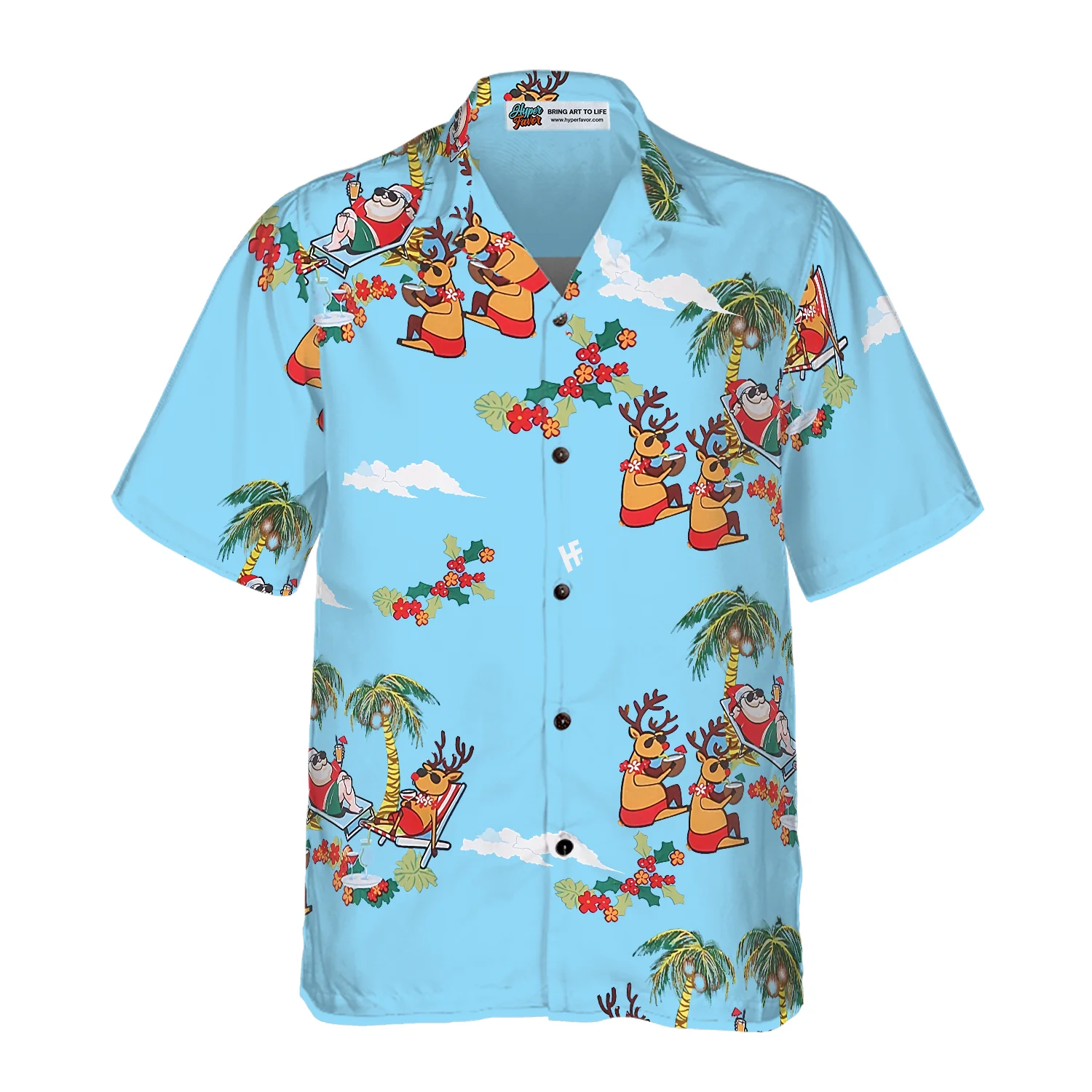 Merry Christmas Santa Claus 2 Hawaiian Shirt Aloha Shirt For Men and Women