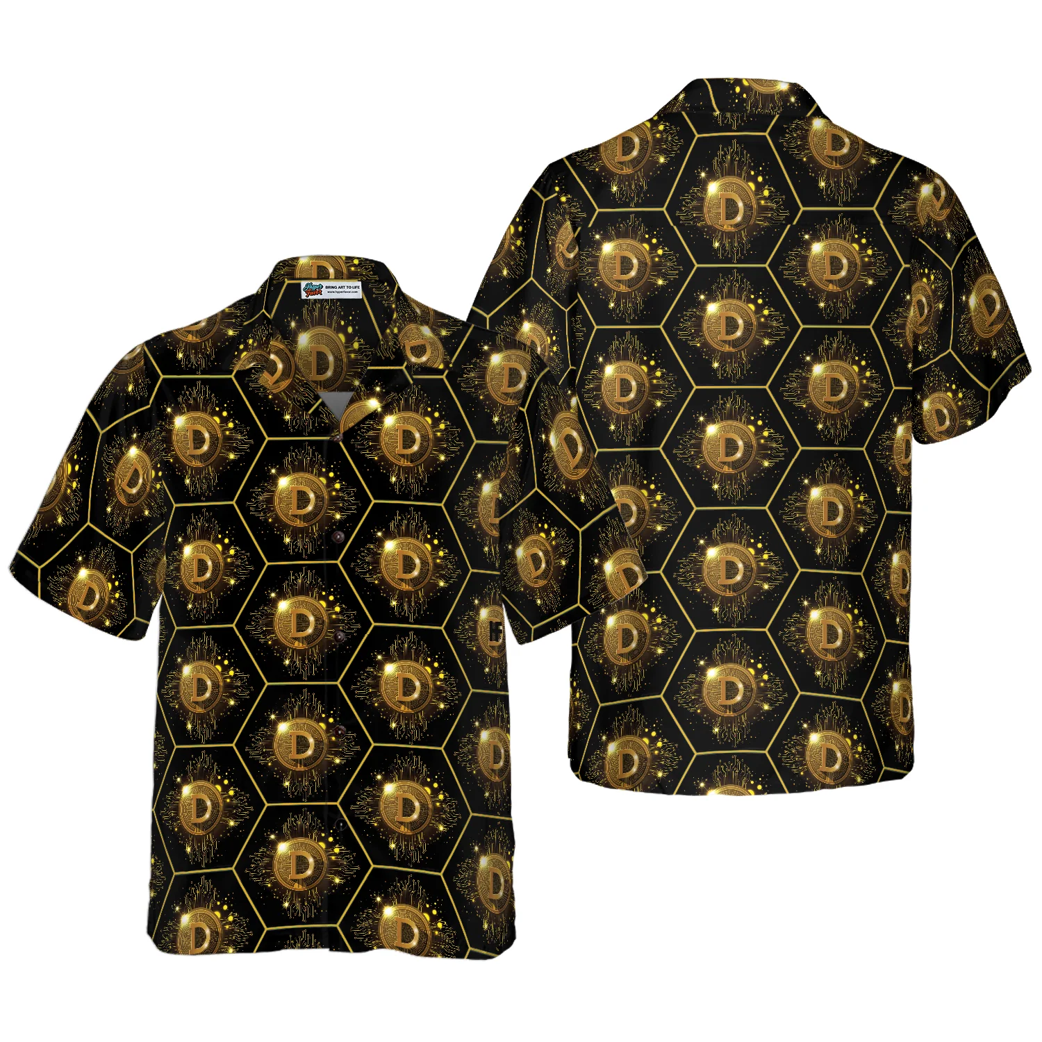 High Tech Dogecoin Hawaiian Shirt Aloha Shirt For Men and Women