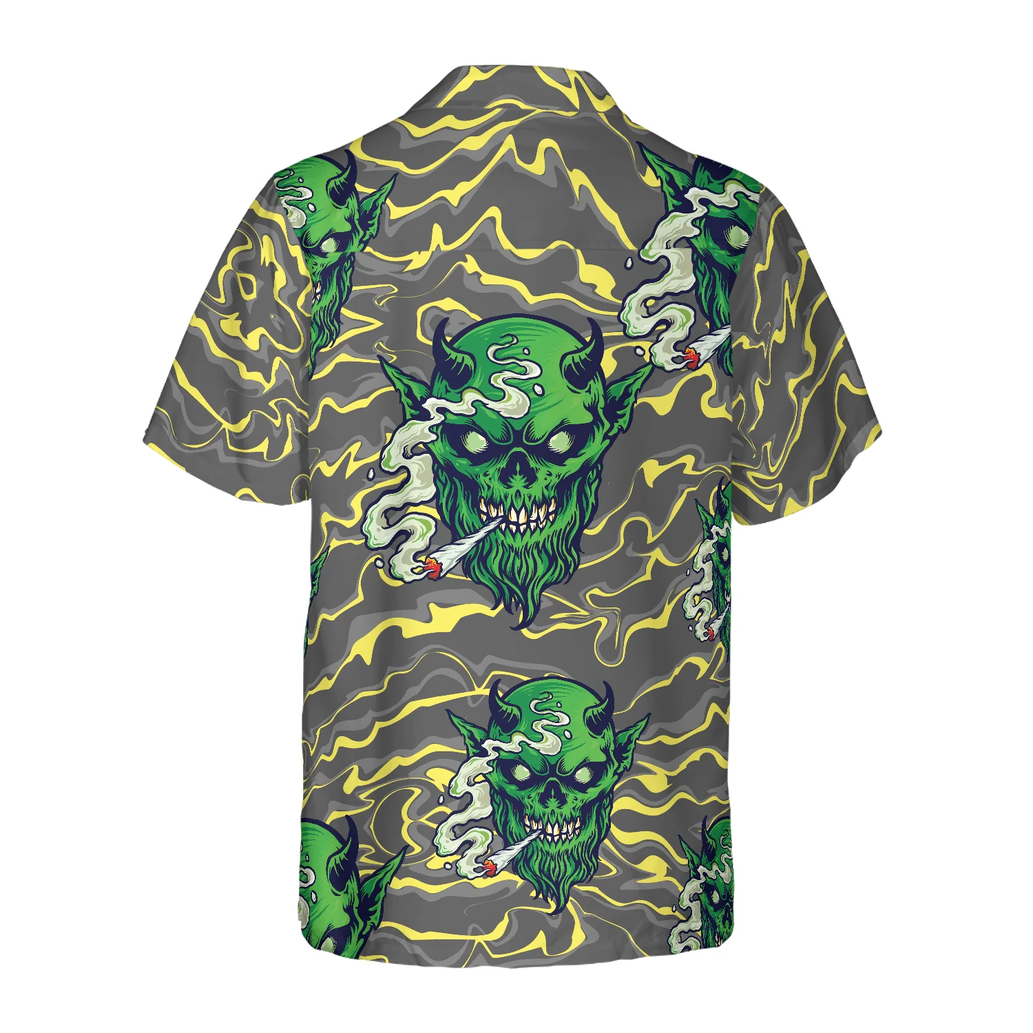 Gothic Satan Smokes Green Thing Hawaiian Shirt Goth Hawaiian Shirt Aloha Shirt For Men and Women