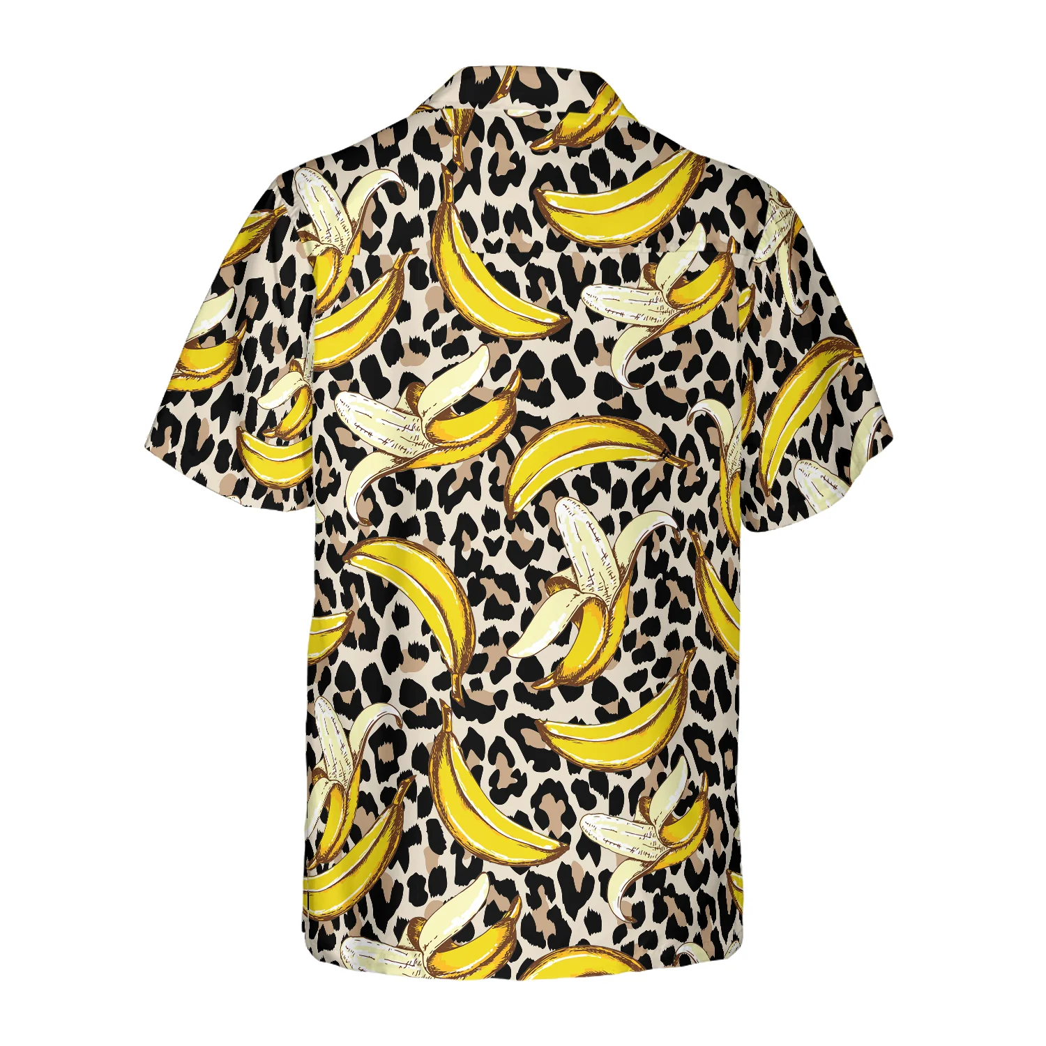 Banana On Leopard Pattern Hawaiian Shirt Aloha Shirt For Men and Women