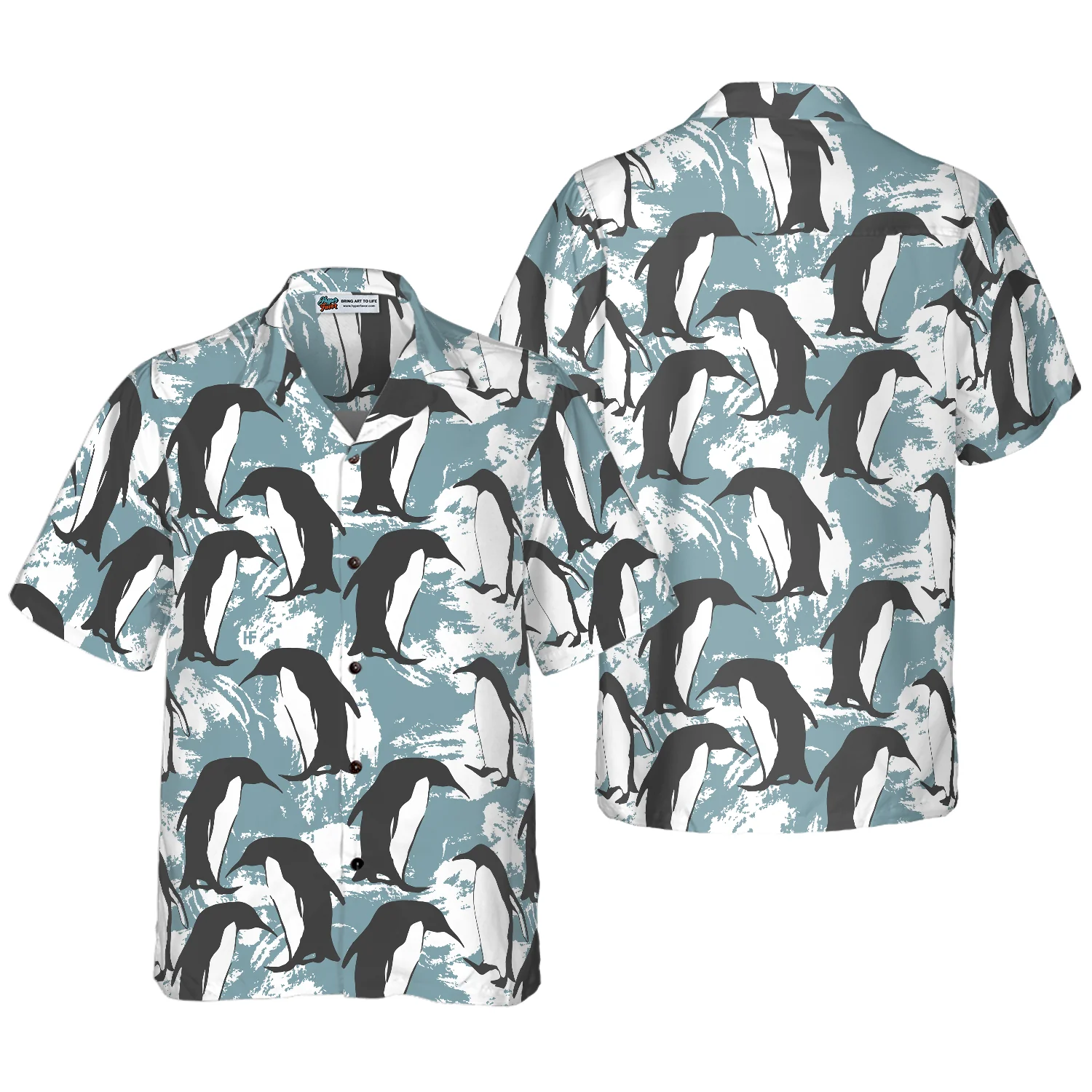 Penguin Seamless Pattern Shirt Hawaiian Shirt Aloha Shirt For Men and Women