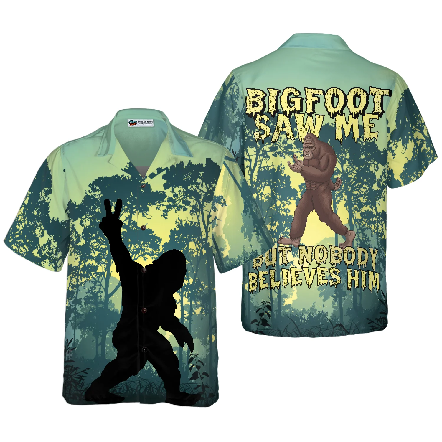 Bigfoot Saw Me Hawaiian Shirt Aloha Shirt For Men and Women