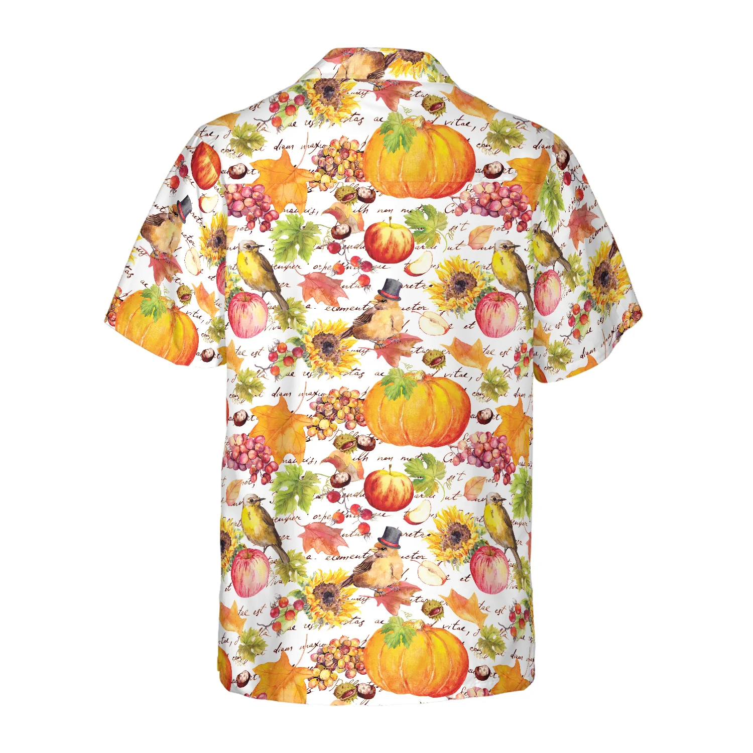 Vintage Watercolor Thanksgiving Design Hawaiian Shirt Aloha Shirt For Men and Women