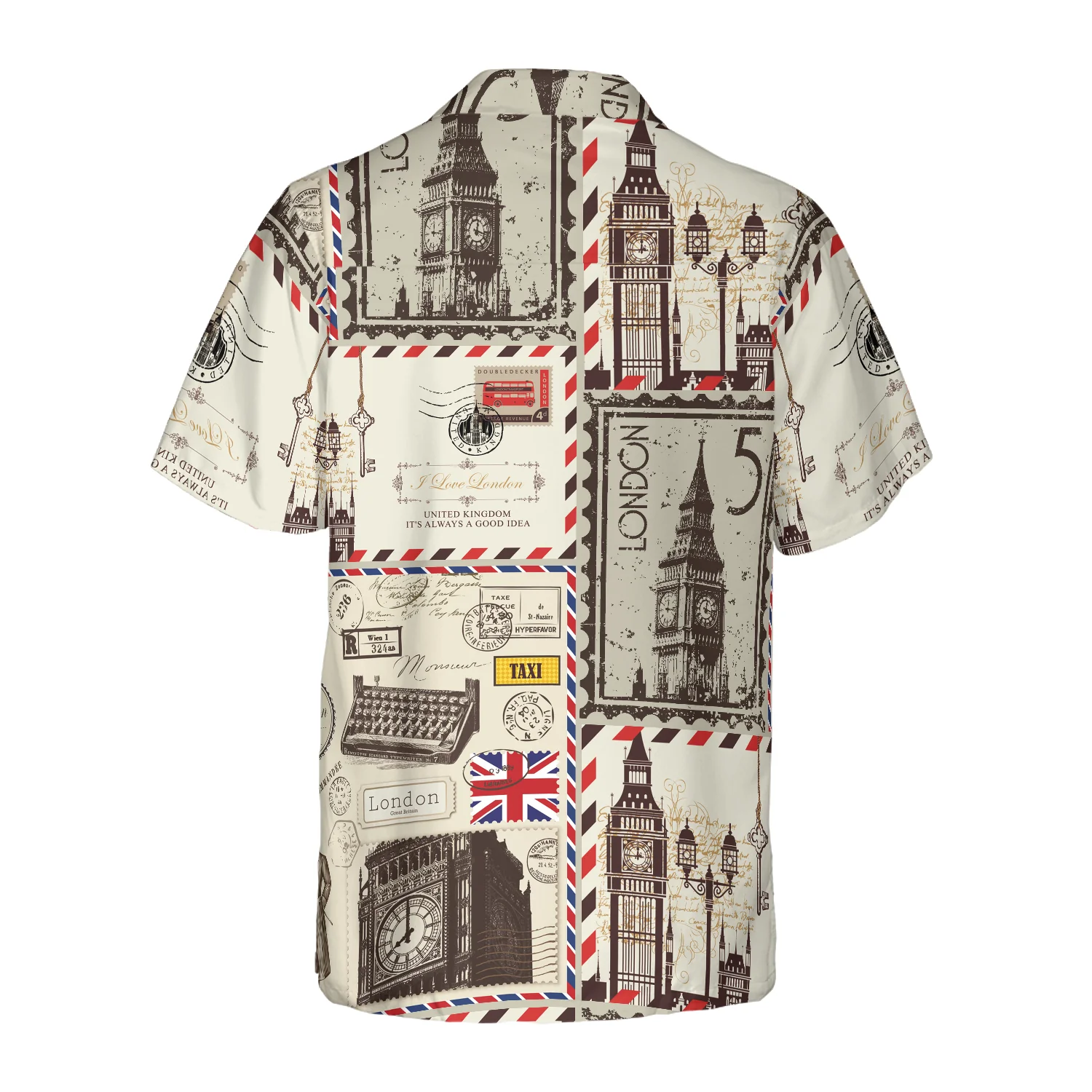 London Pattern Hawaiian Shirt Aloha Shirt For Men and Women