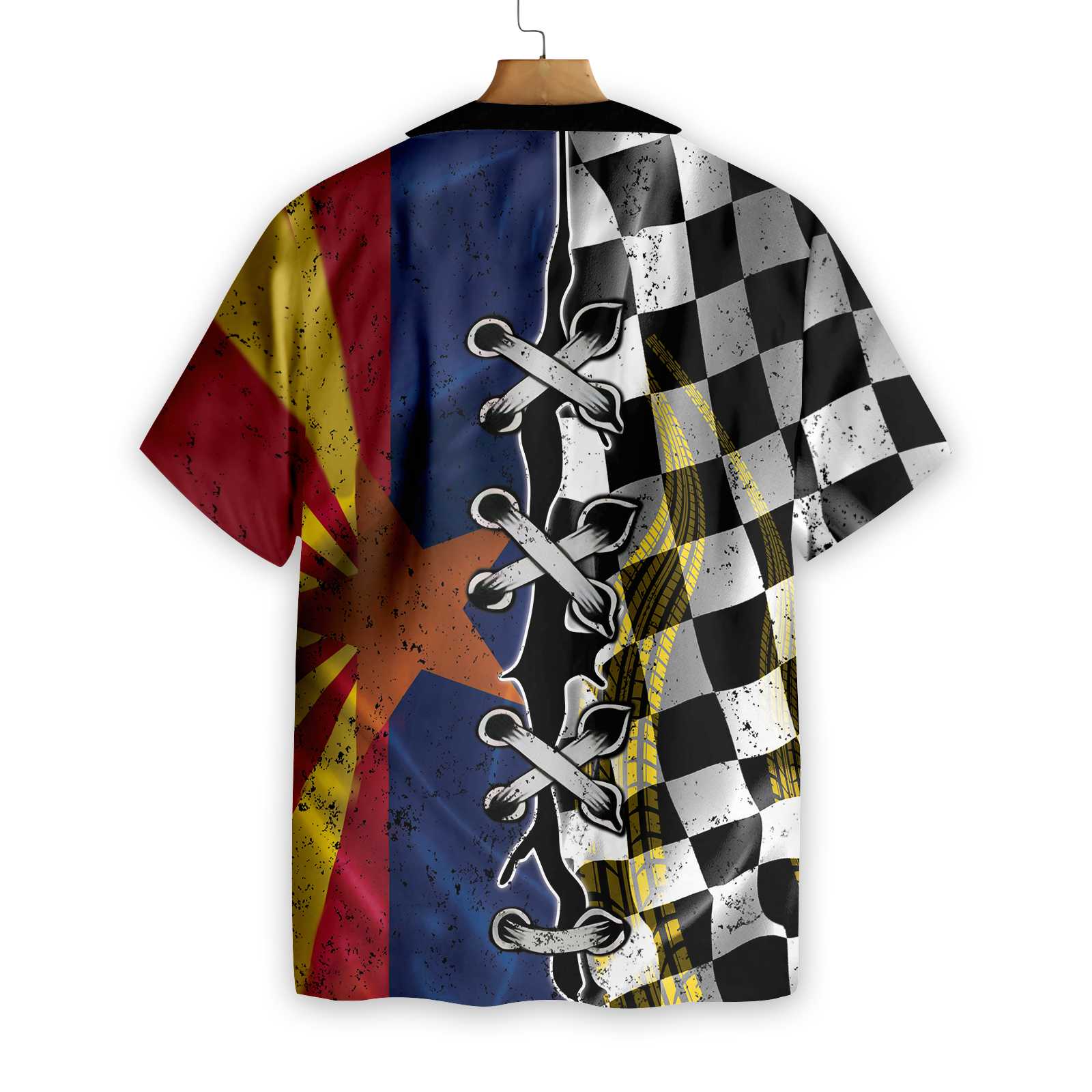 Arizona Racing Flag Hawaiian Shirt Aloha Shirt For Men and Women