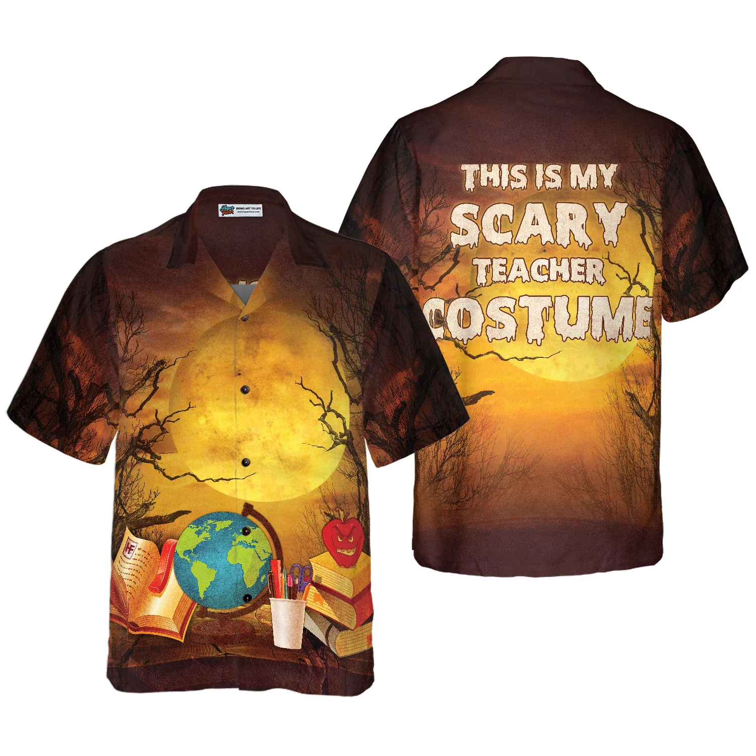 This Is My Scary Teacher Costume Teacher Hawaiian Shirt Halloween Shirt For Teachers Unique Teacher Gift Idea Aloha Shirt For Men and Women