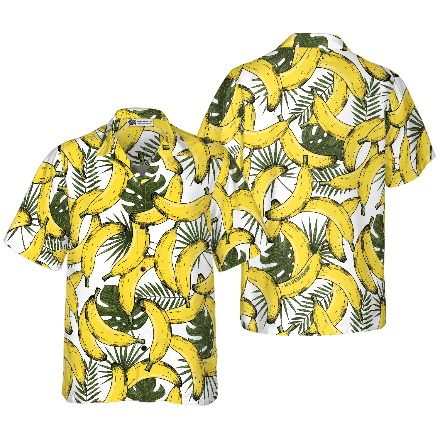 Exotic Summer Banana Hawaiian Shirt Aloha Shirt For Men and Women