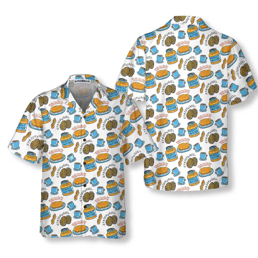 Yammy Peanut Butter Hawaiian Shirt Funny Peanut Butter Shirt Gift For Peanut Butter Lovers Aloha Shirt For Men and Women