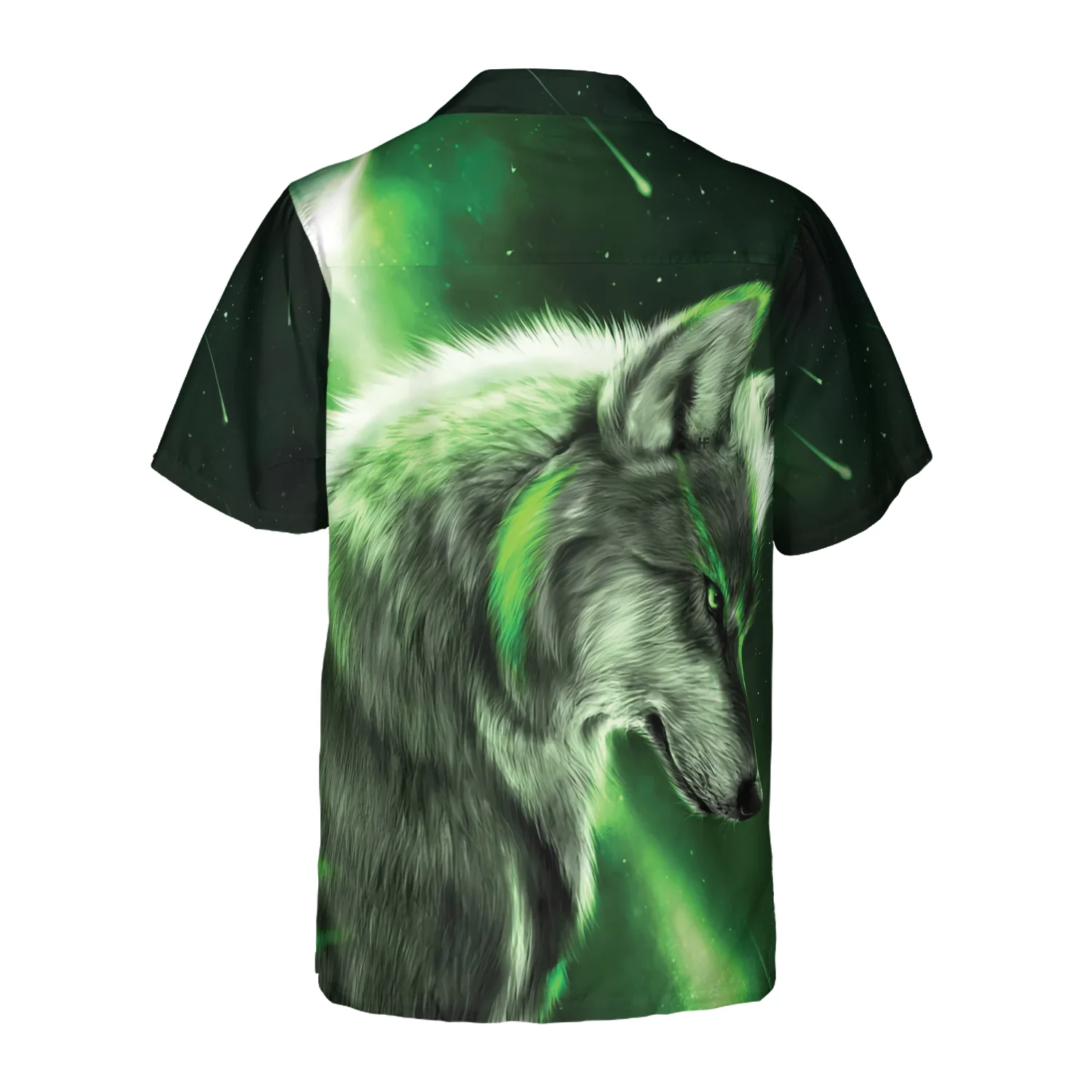 Fantasy Green Wolf Hawaiian Shirt Aloha Shirt For Men and Women