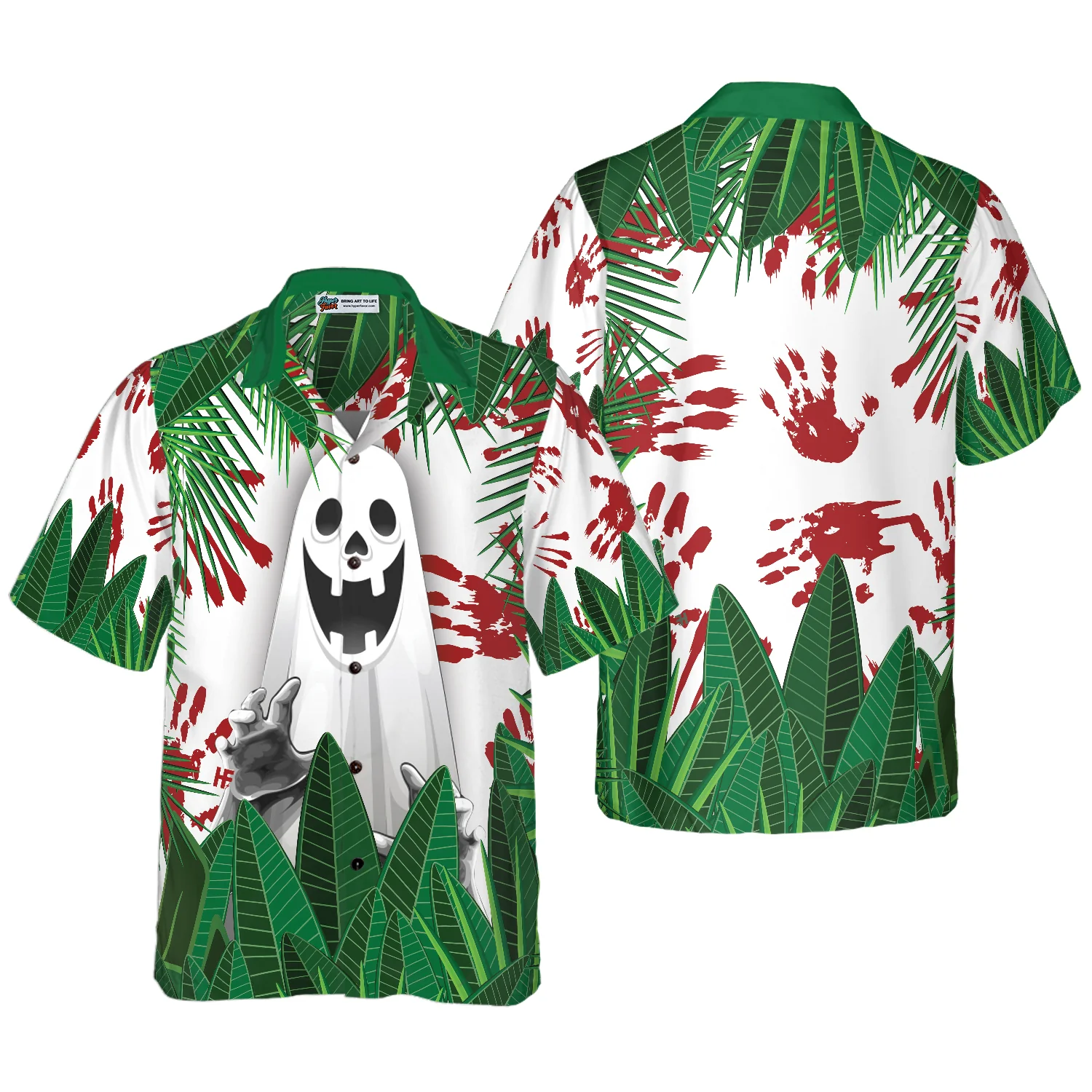 Ghost In The Bushes Halloween Hawaiian Shirt Unique Halloween Shirt Aloha Shirt For Men and Women