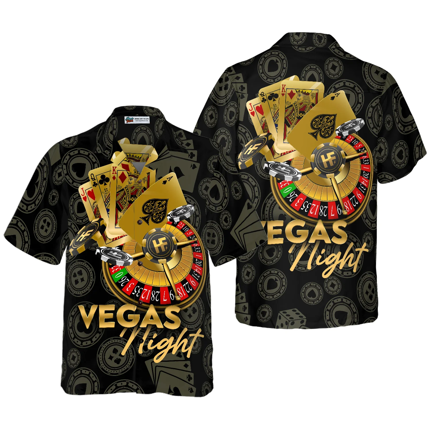 Vegas Night in Casino Hawaiian Shirt Aloha Shirt For Men and Women