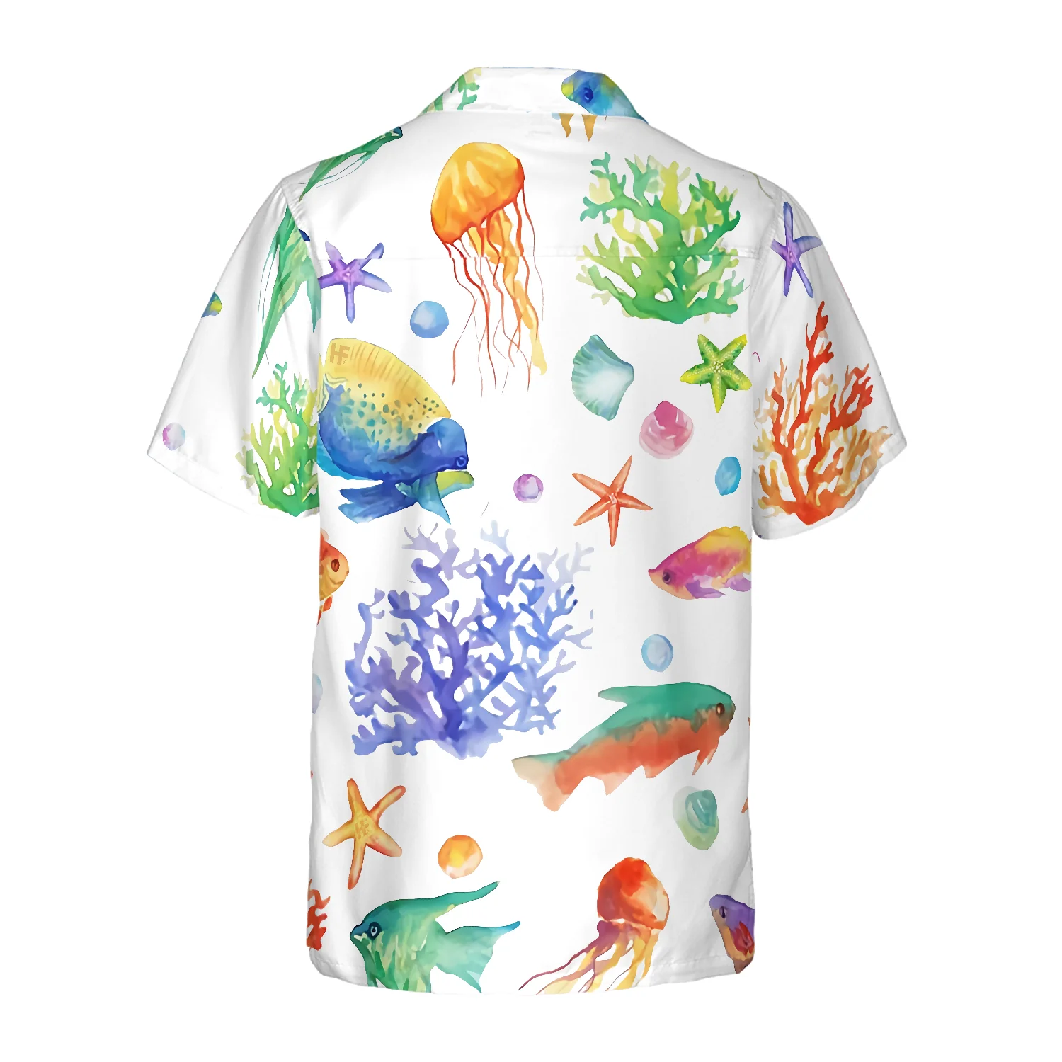 Under The Sea Watercolor Hawaiian Shirt Aloha Shirt For Men and Women