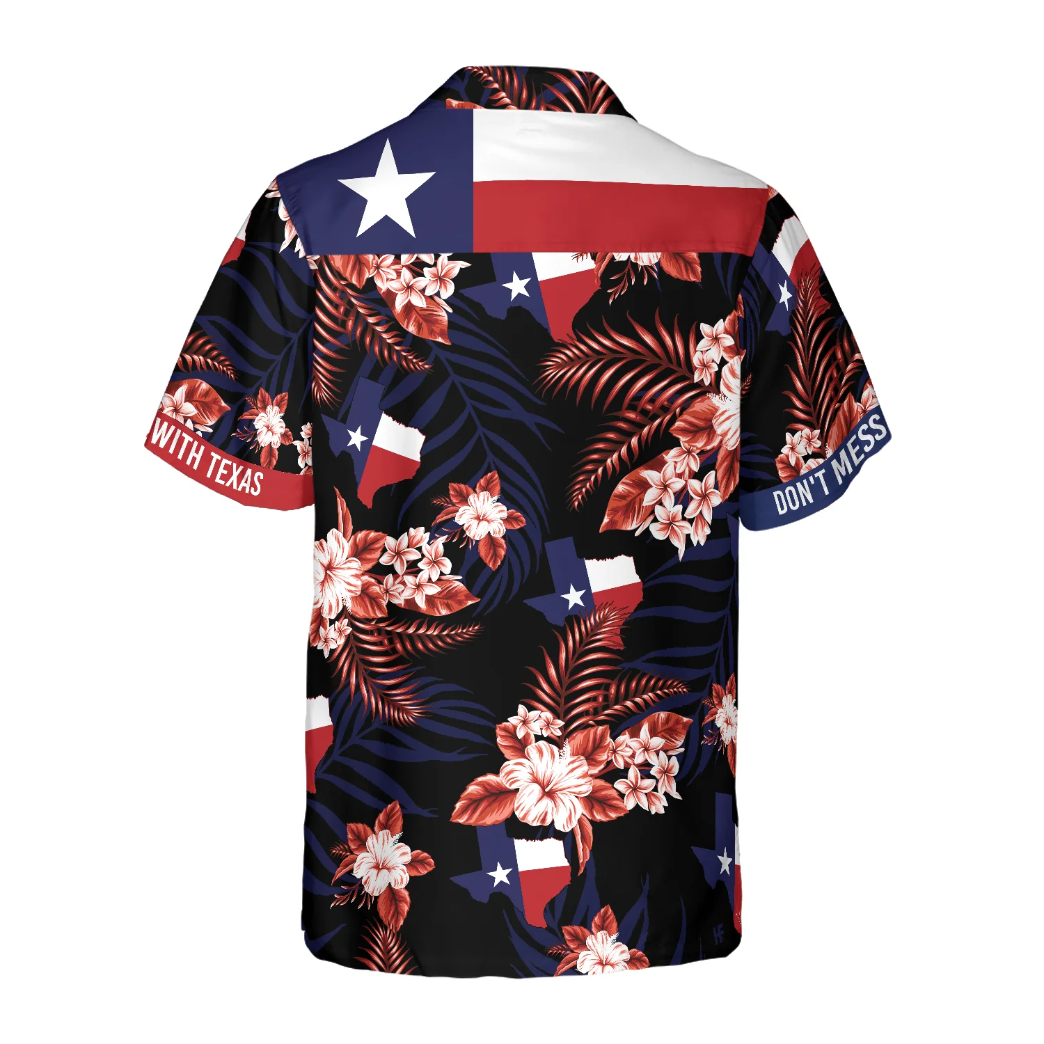 Bluebonnet Dont Mess with Texas Hawaiian Shirt Black Version Texas State Shirt Proud Texas Shirt Aloha Shirt For Men and Women