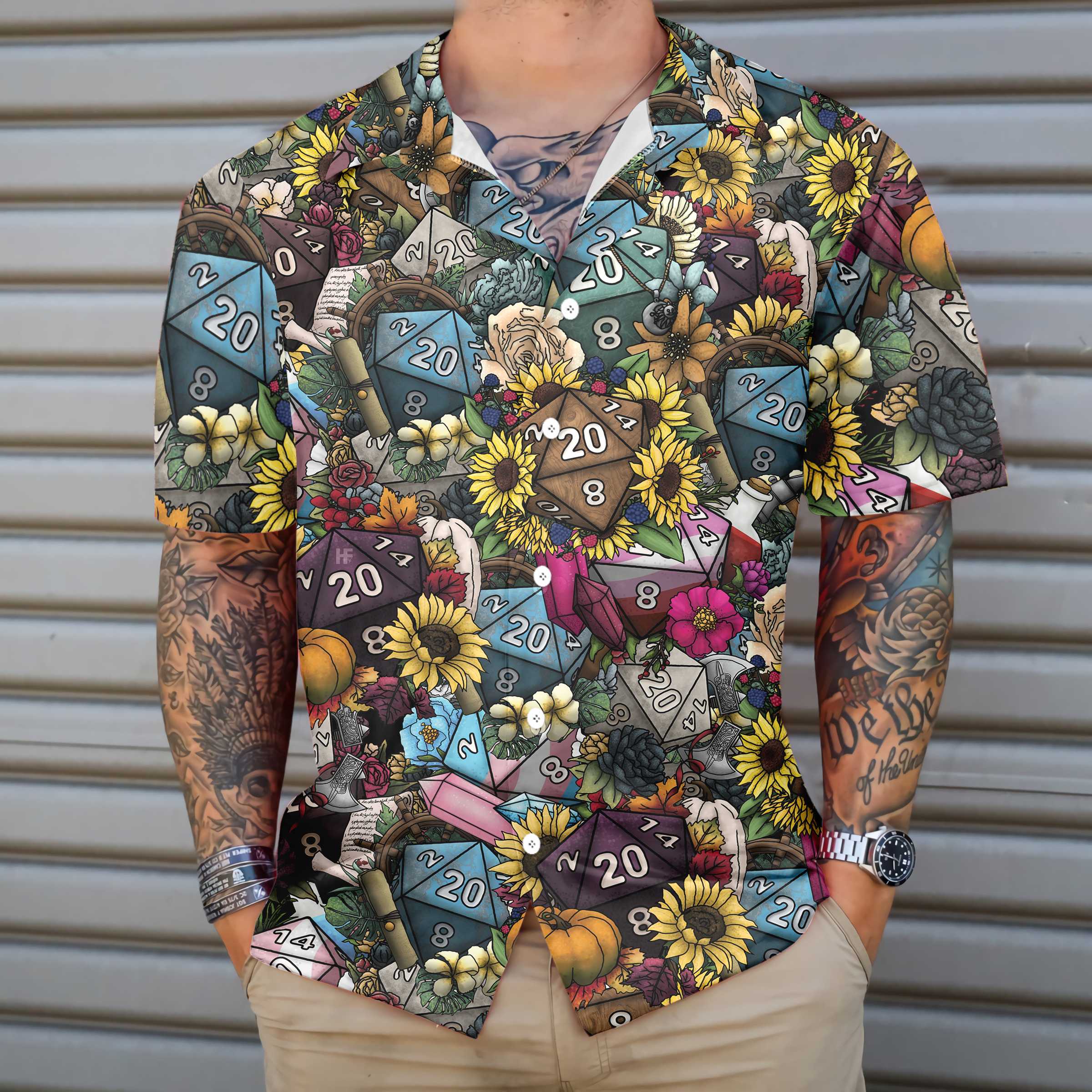 Hippie Dice  Love Flowers Hawaiian Shirt Unique Hippie Shirt Best Hippie Gift Ideas Aloha Shirt For Men and Women