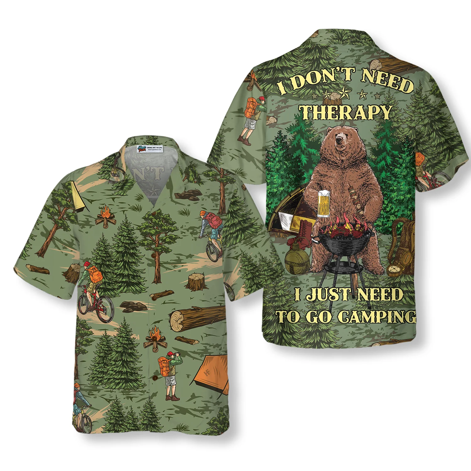 I Dont Need Therapy I Just Need To Go Camping Hawaiian Shirt Aloha Shirt For Men and Women