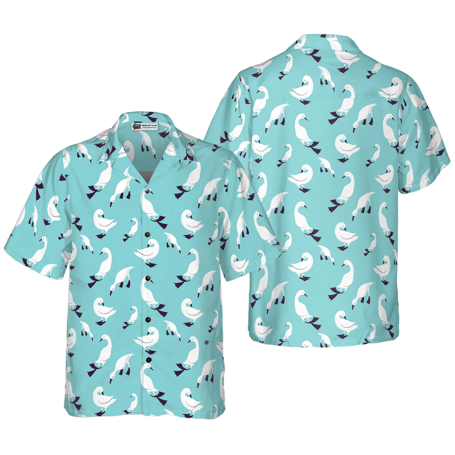 Ducks In Blue Hawaiian Shirt Aloha Shirt For Men and Women