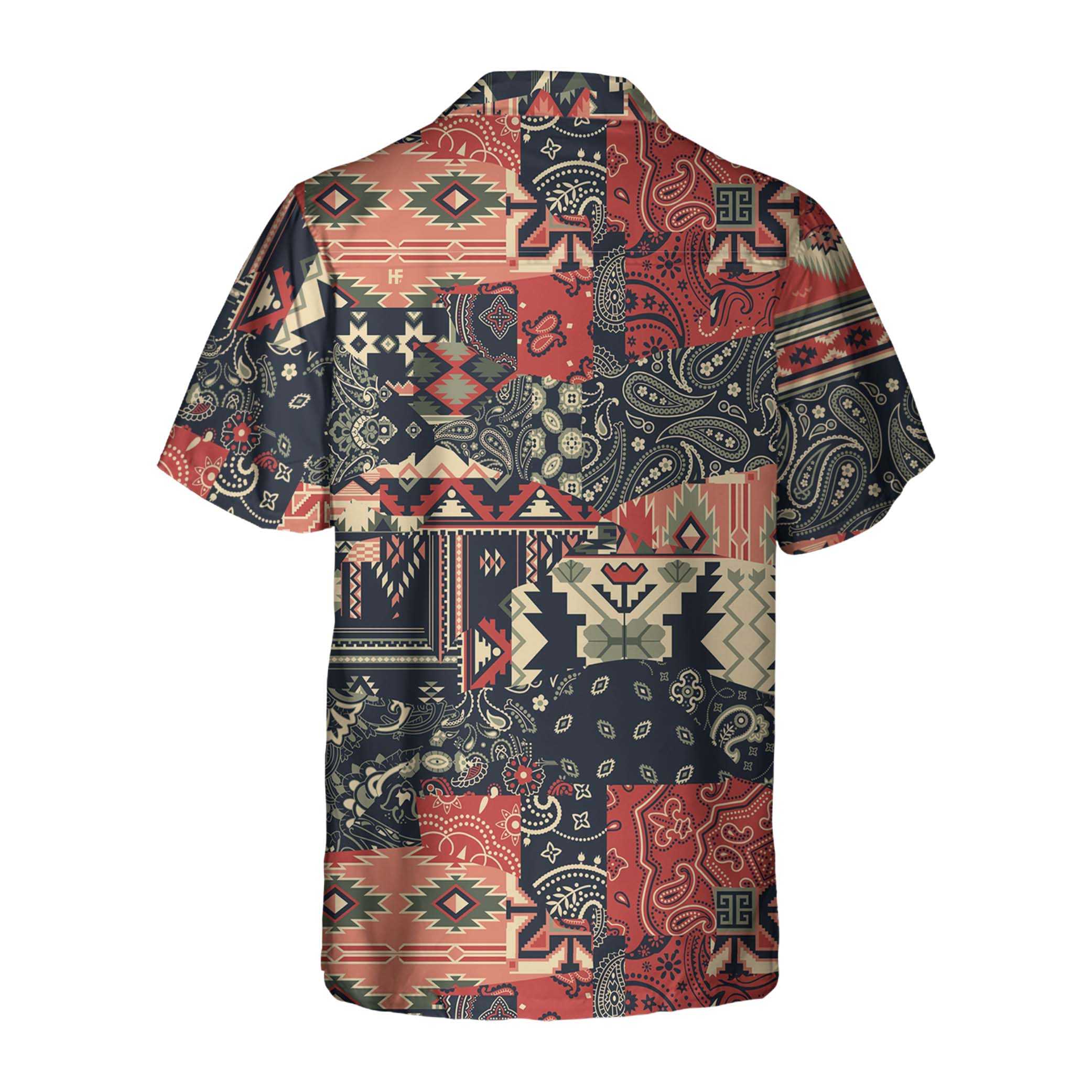 Paisley And Motifs Abstract Pattern Native American Hawaiian Shirt Unique Native American Gift Aloha Shirt For Men and Women