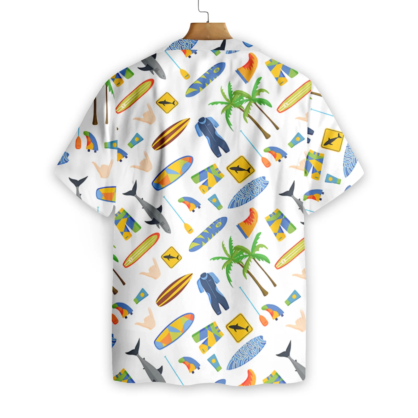 Surfing Pattern Hawaiian shirt Aloha Shirt For Men and Women