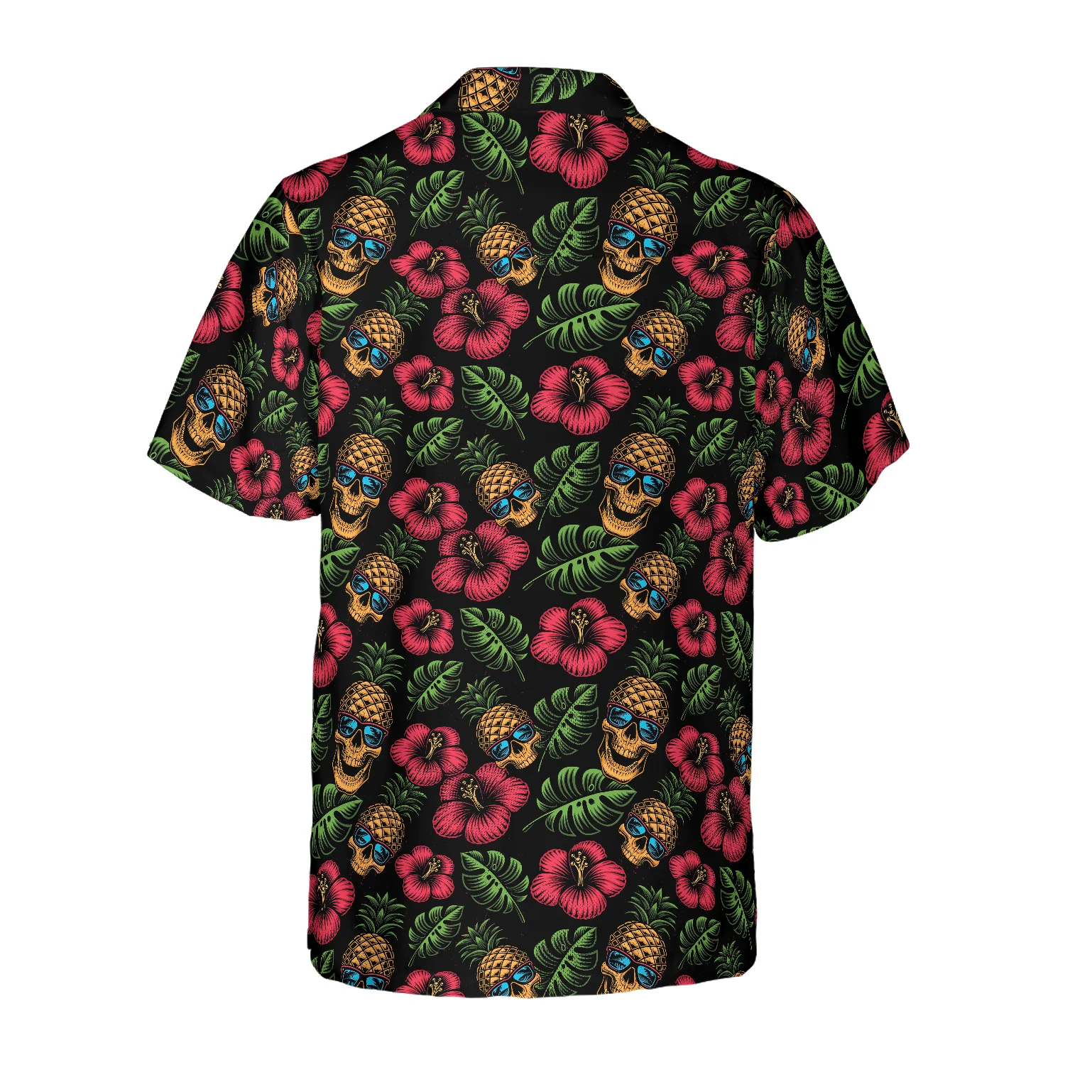 Skulls And Pineapples Seamless Pattern Hawaiian Shirt Aloha Shirt For Men and Women