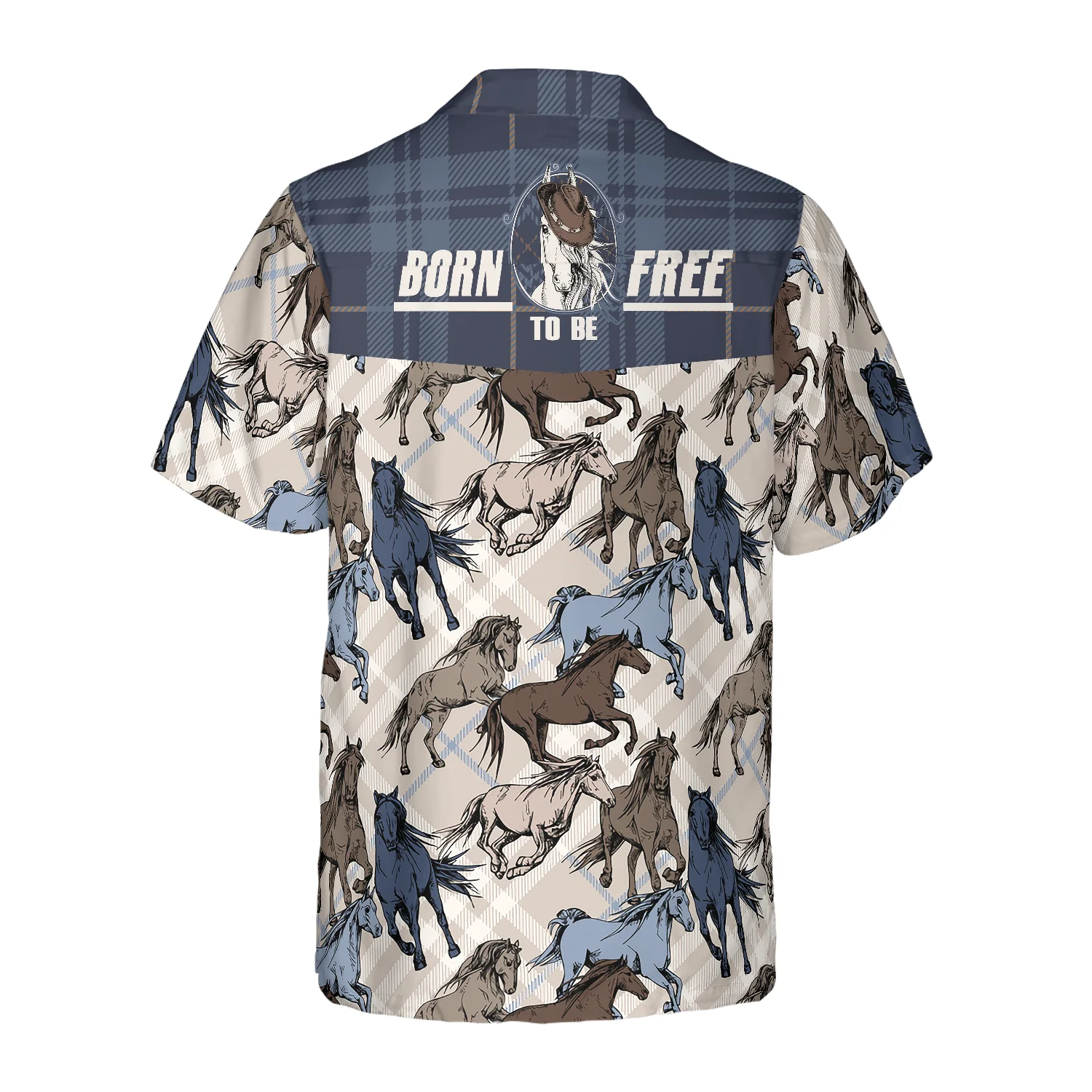 Horse Running Seamless Pattern Hawaiian Shirt Aloha Shirt For Men and Women